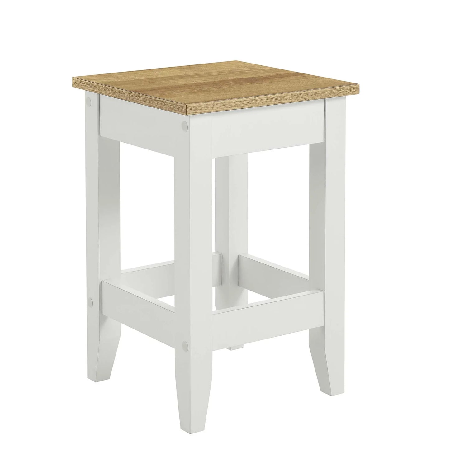 Sunbrook Kitchen Stool – A modern counter bar stool with a square seat and sturdy stretcher footrests, offering both style and comfort for your kitchen or bar area.