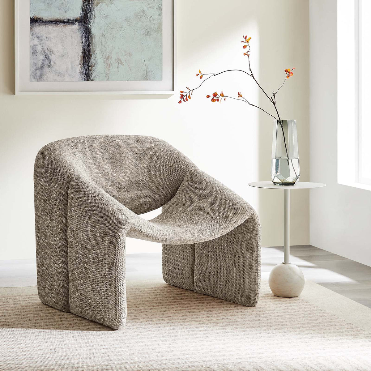 Vivi Chenille Upholstered Barrel Chair