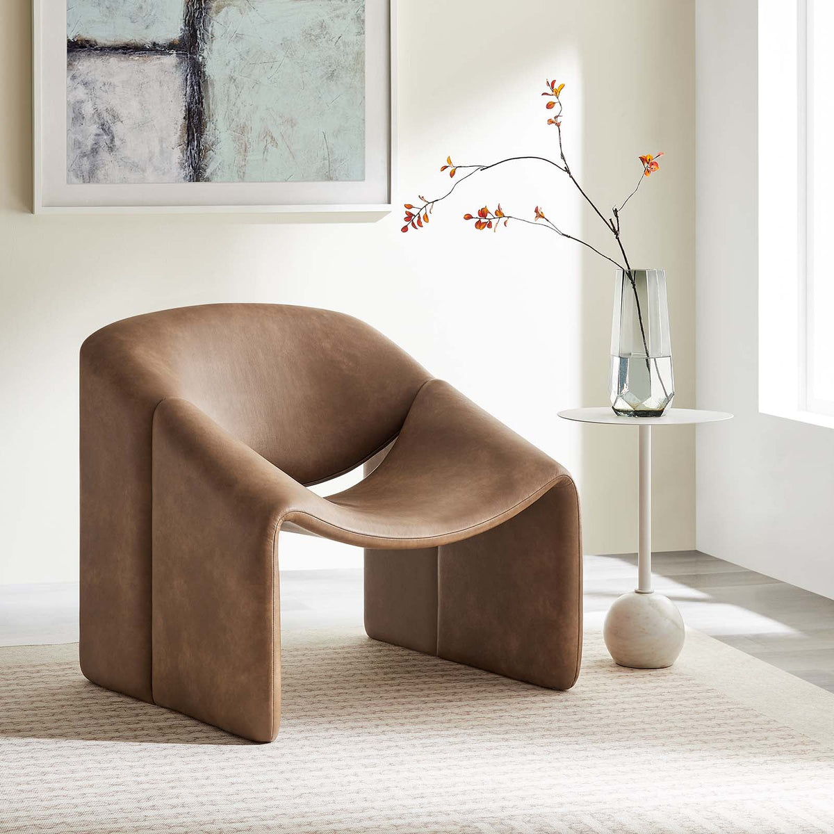 Vivi Vegan Leather Accent Chai