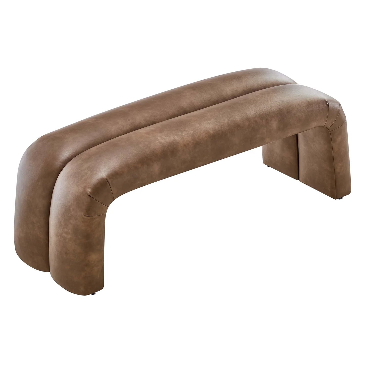 Dax 50.5" Elegant Vegan Leather Bench – Features dense foam padding for comfort and a sturdy solid wood frame combining style and durability for any space.