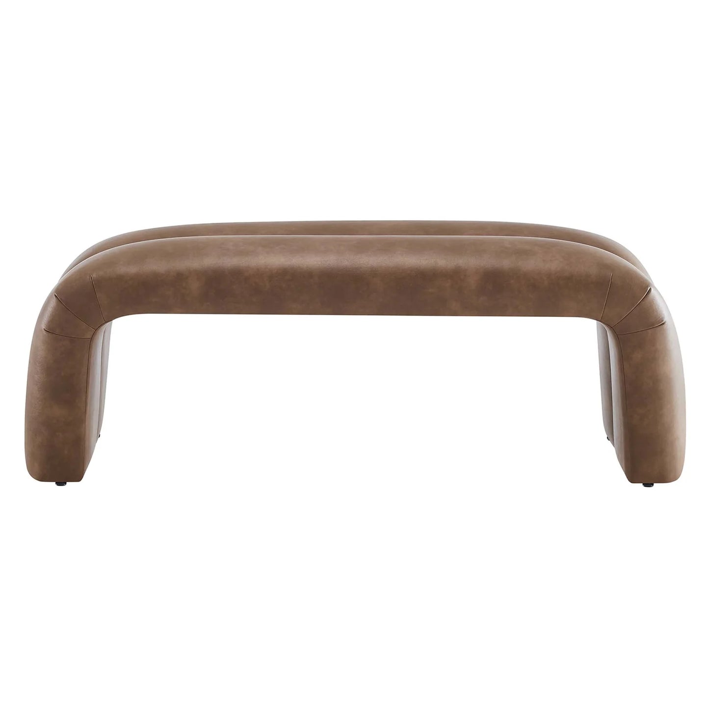 Dax 50.5" Elegant Vegan Leather Bench – Features dense foam padding for comfort and a sturdy solid wood frame combining style and durability for any space.