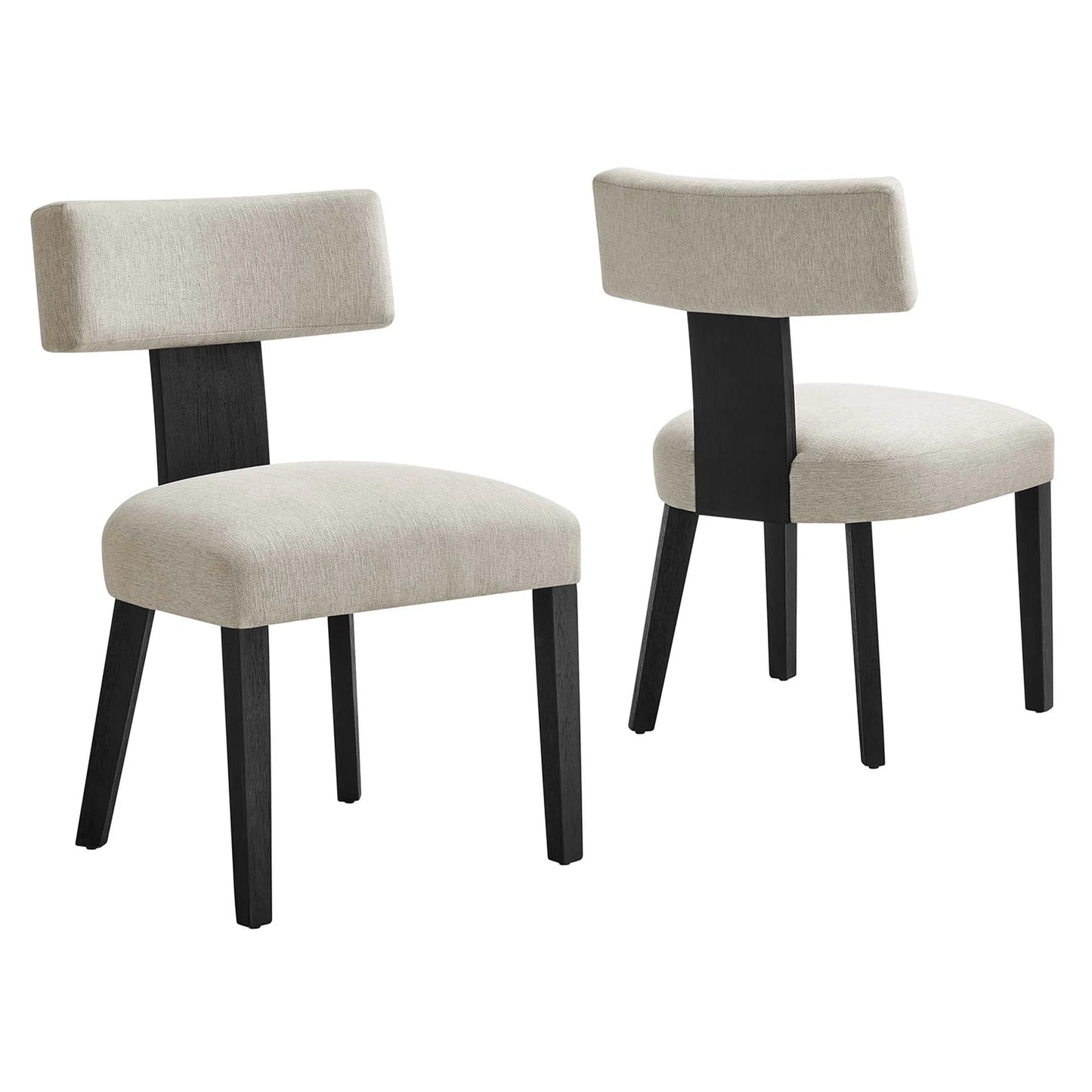Nalani Modern Armless Dining Chairs with Solid Wood Legs, Foam Padding β Set of 2 Stylish and Comfortable Seating for Contemporary Dining Spaces