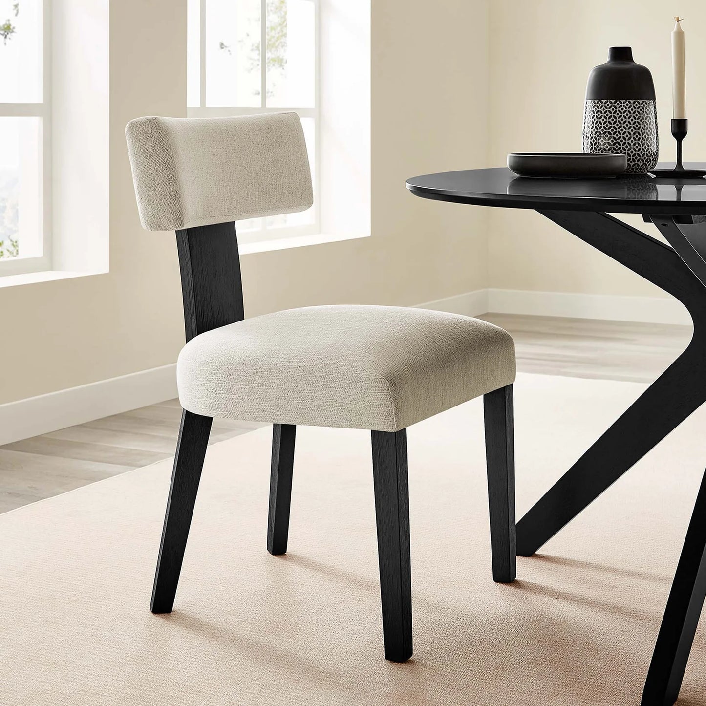 Nalani Modern Armless Dining Chairs with Solid Wood Legs, Foam Padding β Set of 2 Stylish and Comfortable Seating for Contemporary Dining Spaces