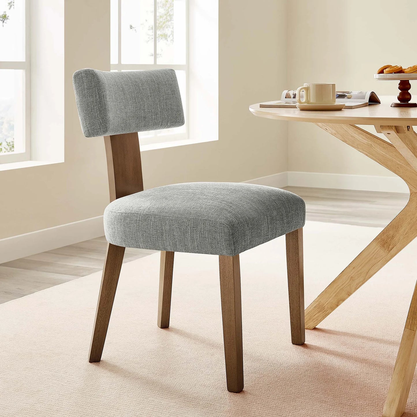 Nalani Modern Armless Dining Chairs with Solid Wood Legs, Foam Padding β Set of 2 Stylish and Comfortable Seating for Contemporary Dining Spaces