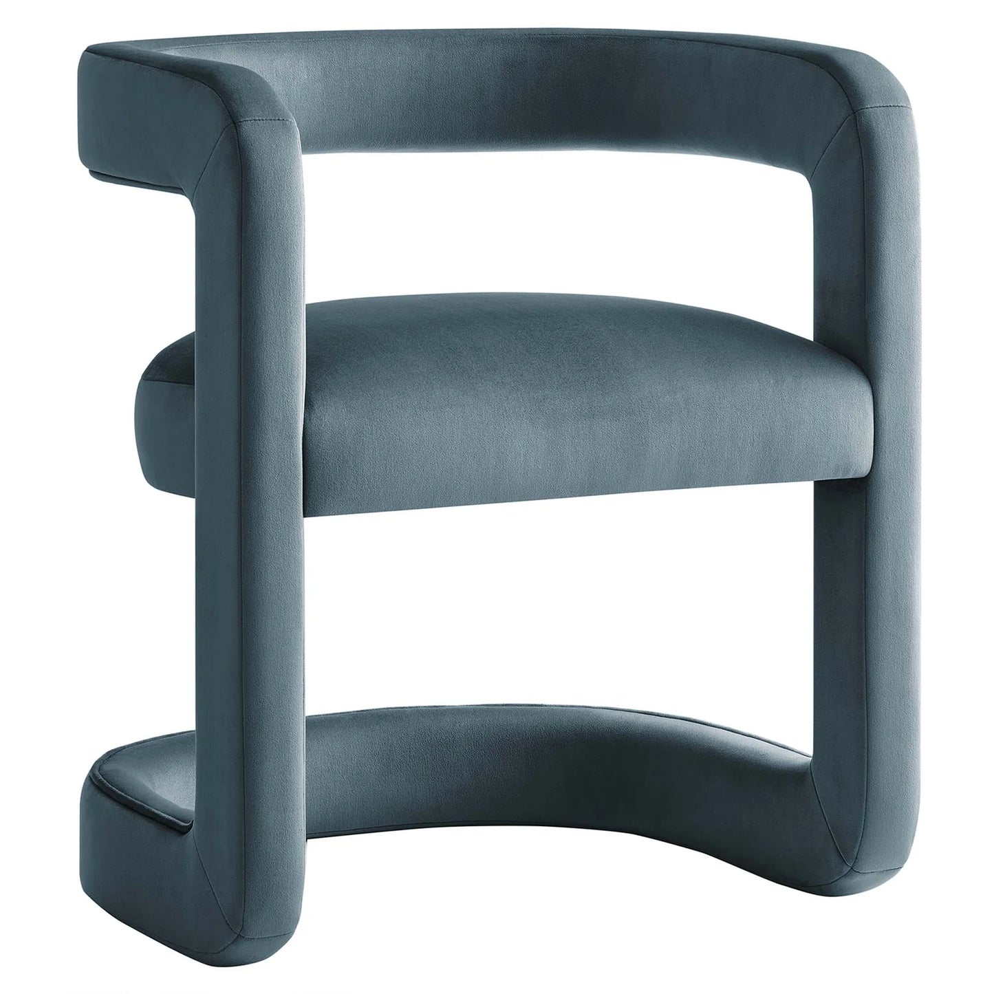 Winslow Performance Velvet Barrel Accent Chair in Alabaster – Elegant and Comfortable Seating for Modern Living Spaces