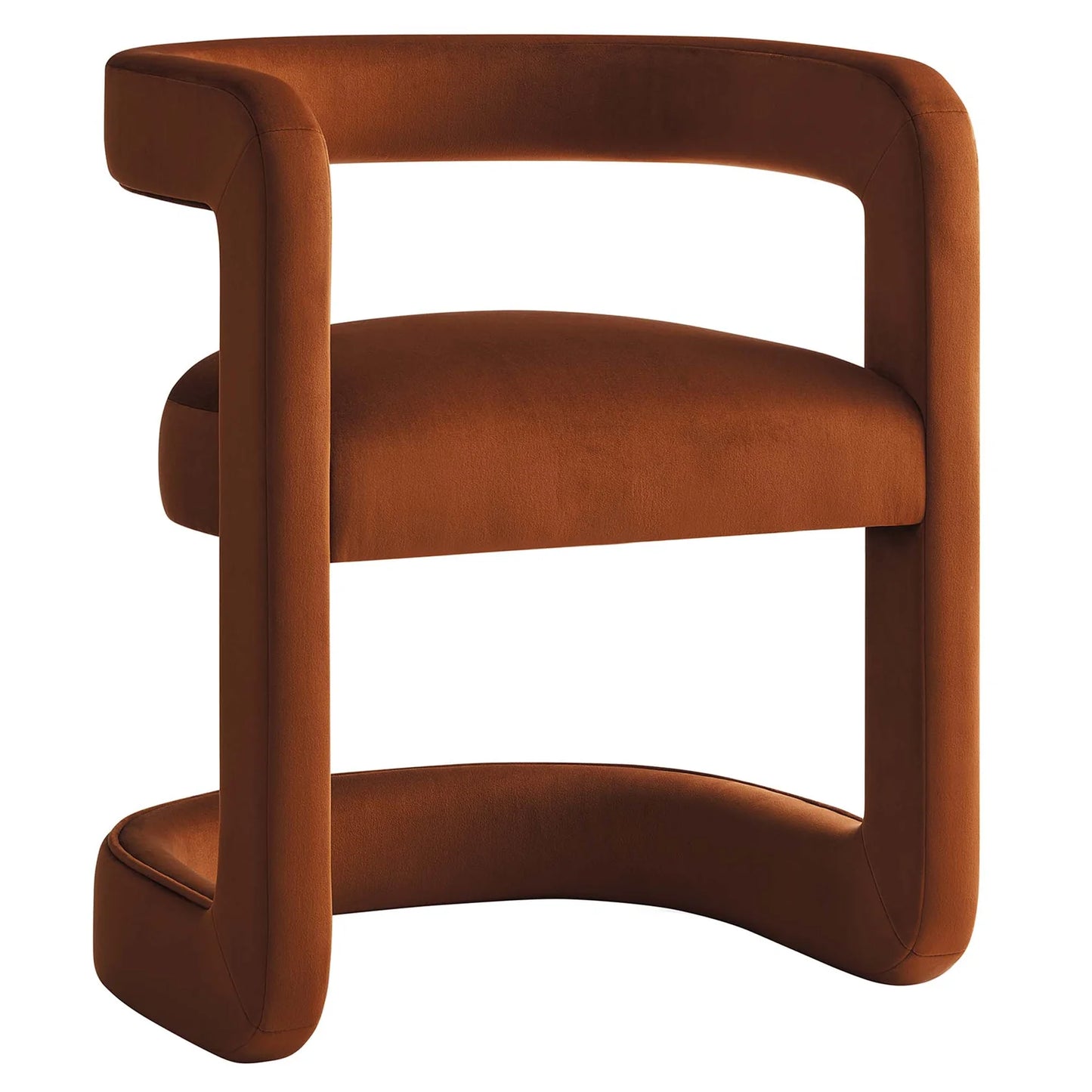 Winslow Performance Velvet Barrel Accent Chair in Alabaster – Elegant and Comfortable Seating for Modern Living Spaces