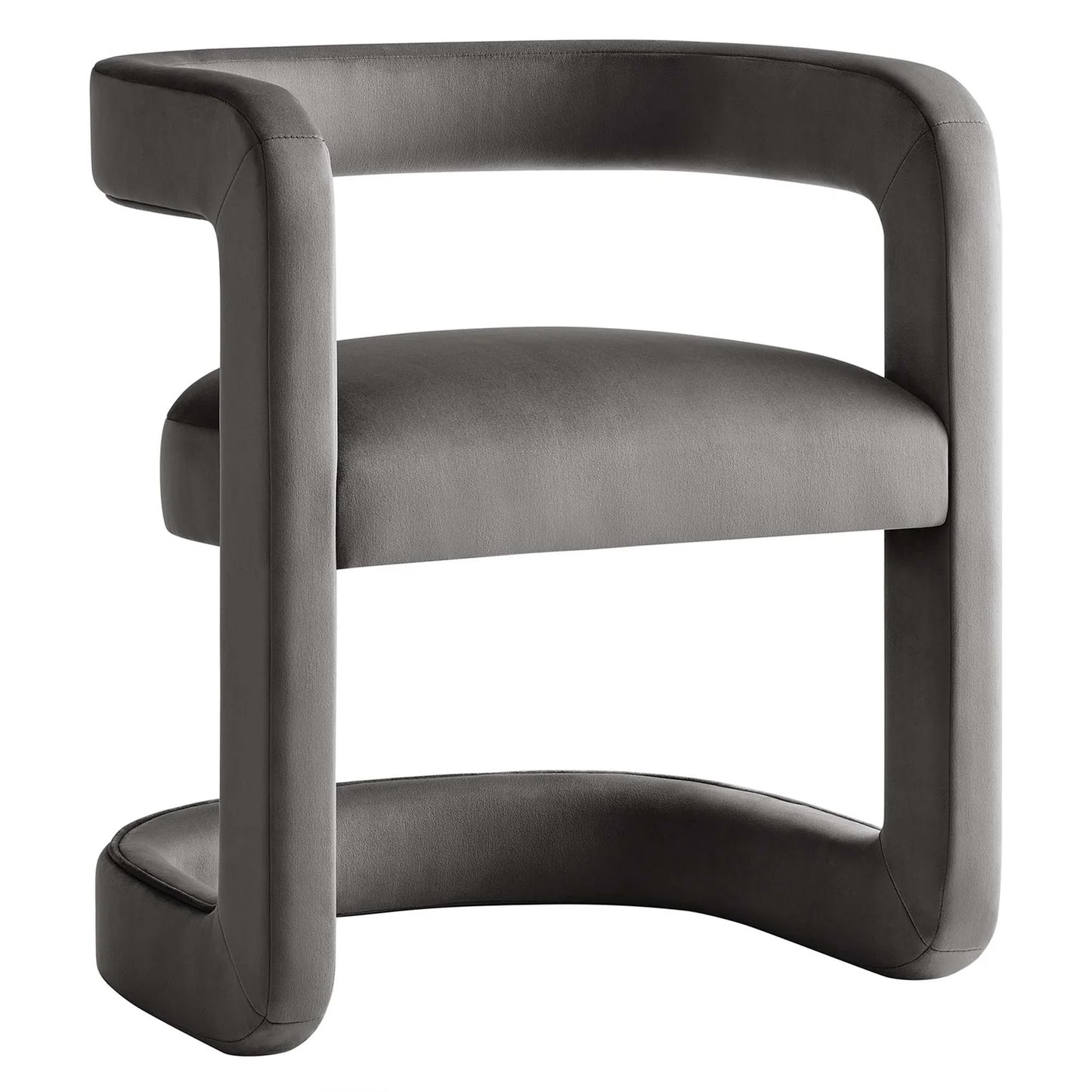 Winslow Performance Velvet Barrel Accent Chair in Alabaster – Elegant and Comfortable Seating for Modern Living Spaces