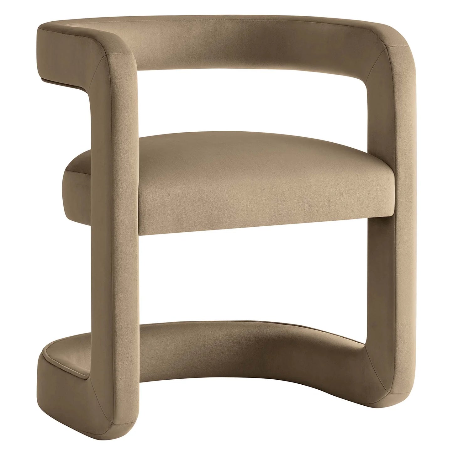 Winslow Performance Velvet Barrel Accent Chair in Alabaster – Elegant and Comfortable Seating for Modern Living Spaces