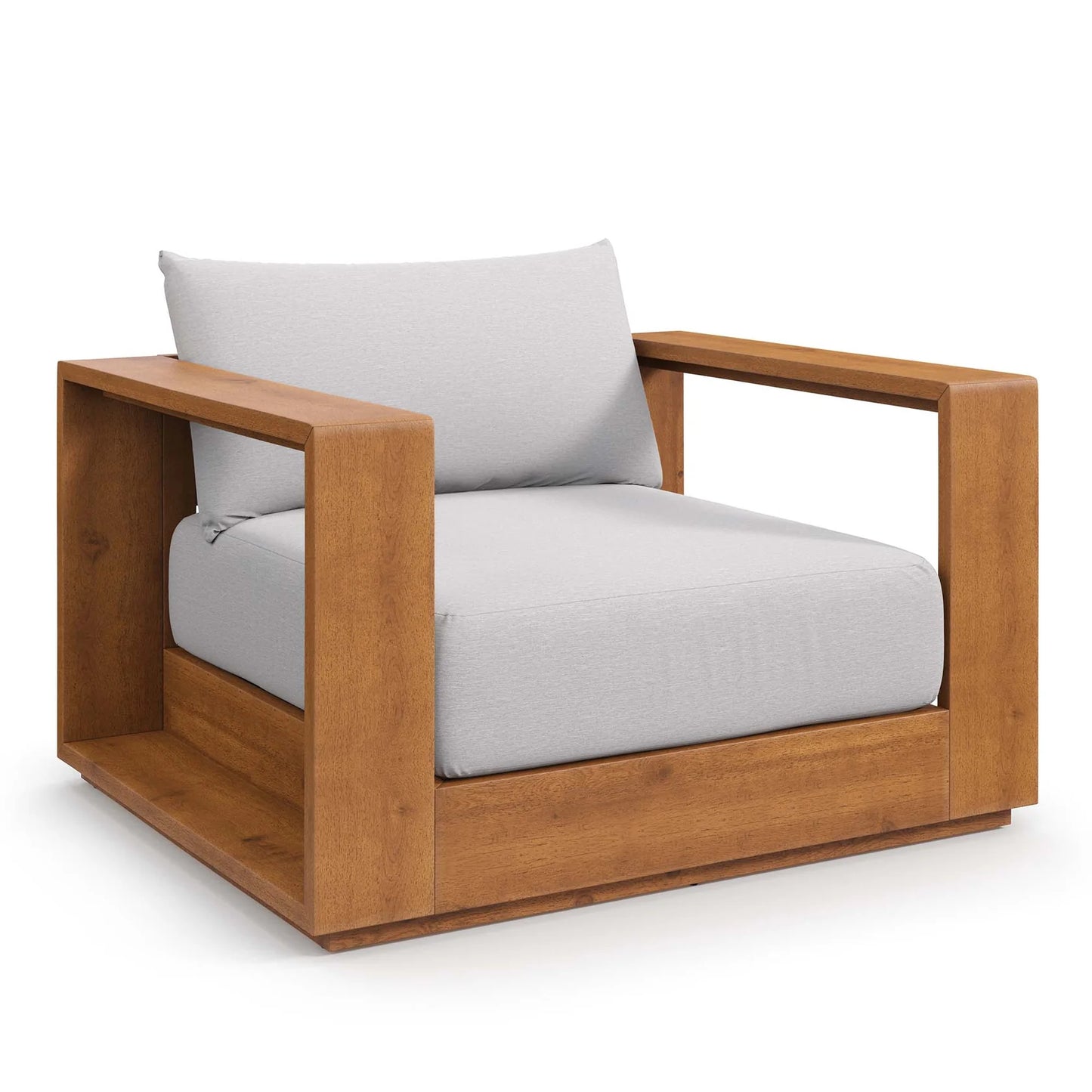 Tahoe 3-Piece Outdoor Patio Acacia Wood Furniture Set in Natural Light Gray β Stylish and Durable Seating for Relaxed Outdoor Living