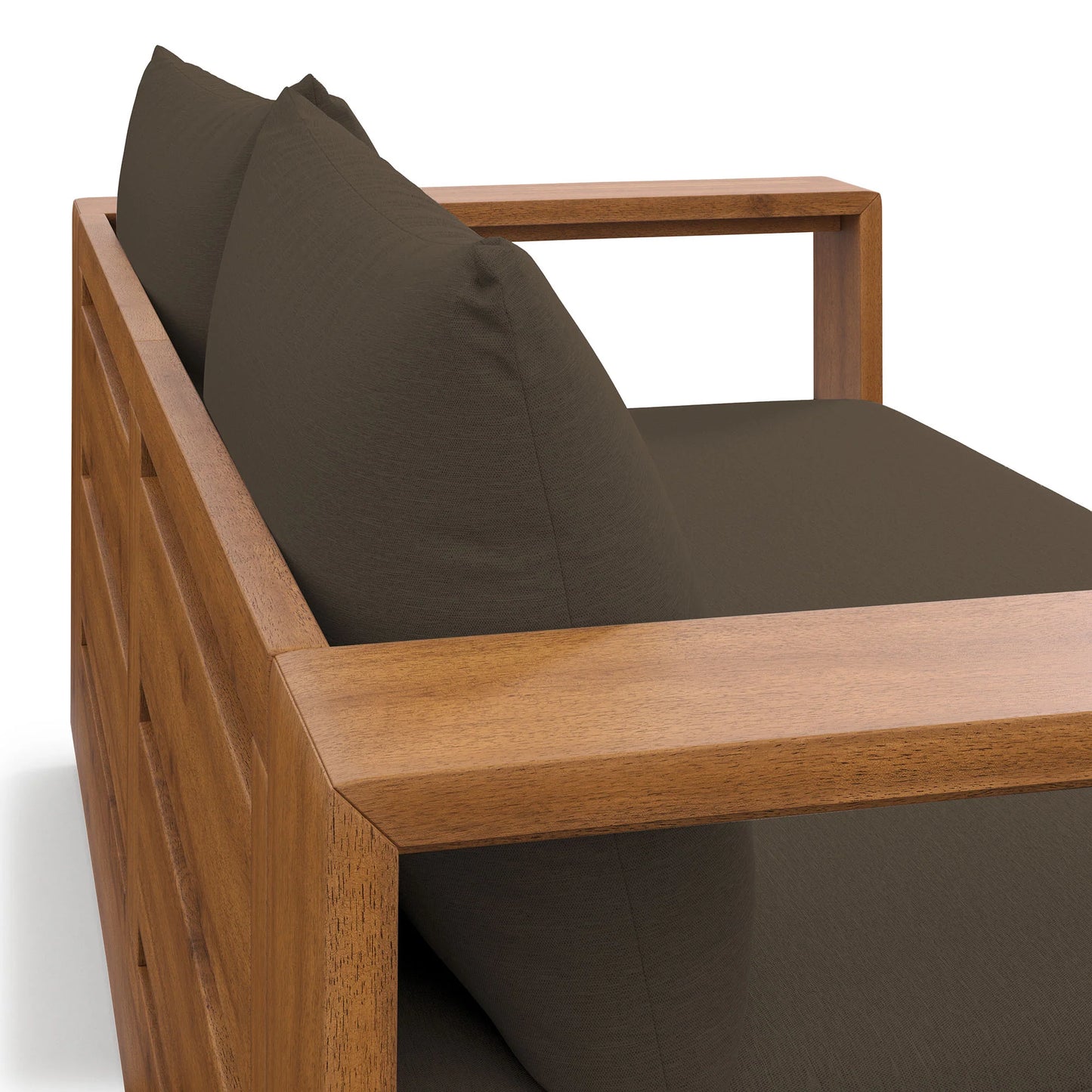 Tahoe Acacia Wood Outdoor Patio Loveseat β Weather-Resistant Acacia Wood Seating