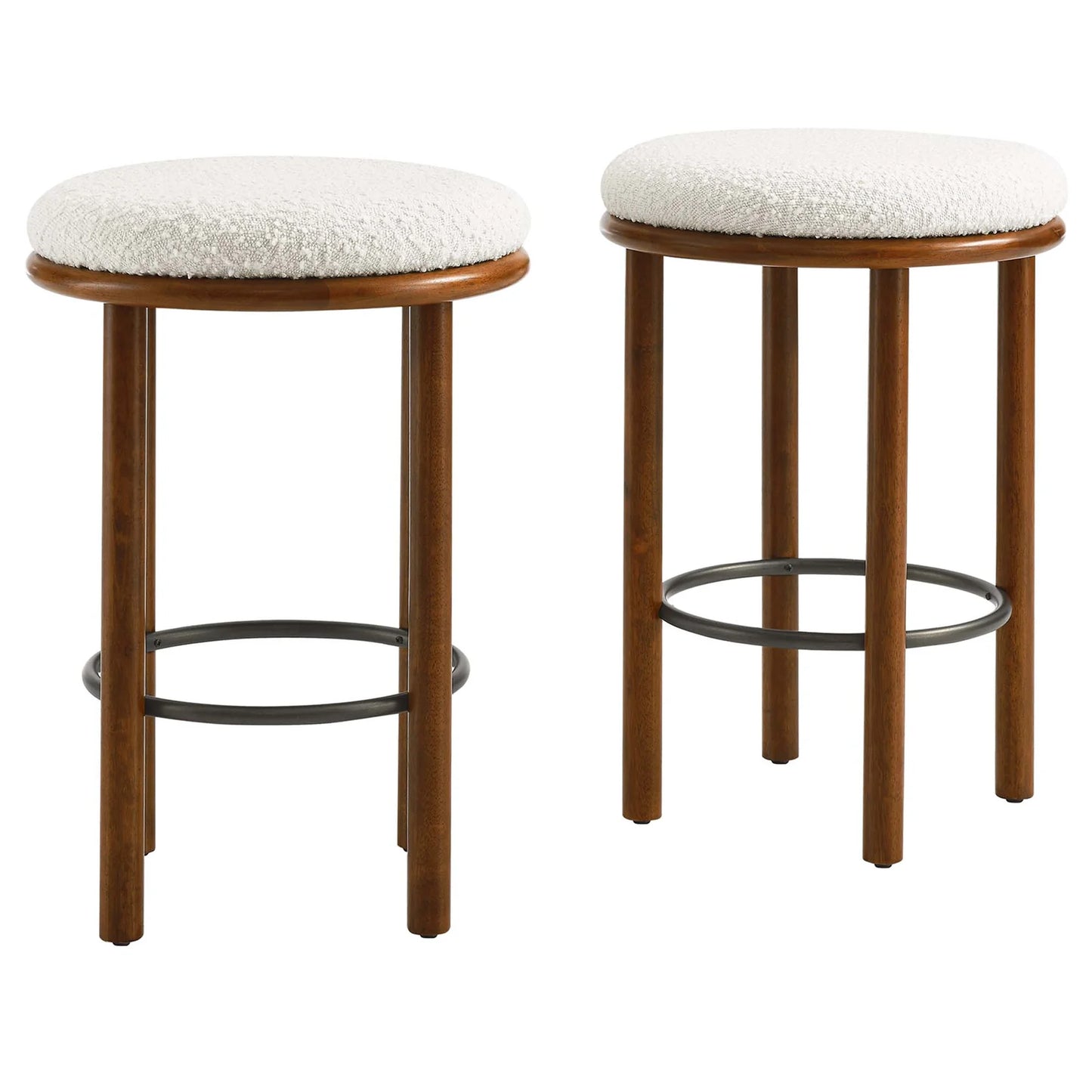 Fable Modern Boucle Fabric 26-Inch Counter Stools – Stylish and Comfortable Seating for Contemporary Kitchens and Bars