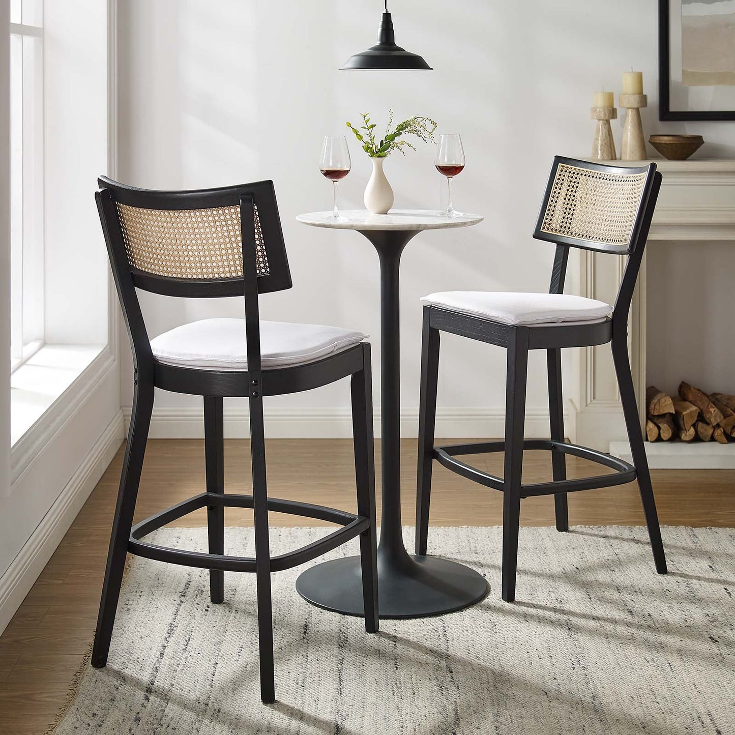 Caledonia Wood Bar Stools Set of 2 β Stylish and Durable Seating Solutions