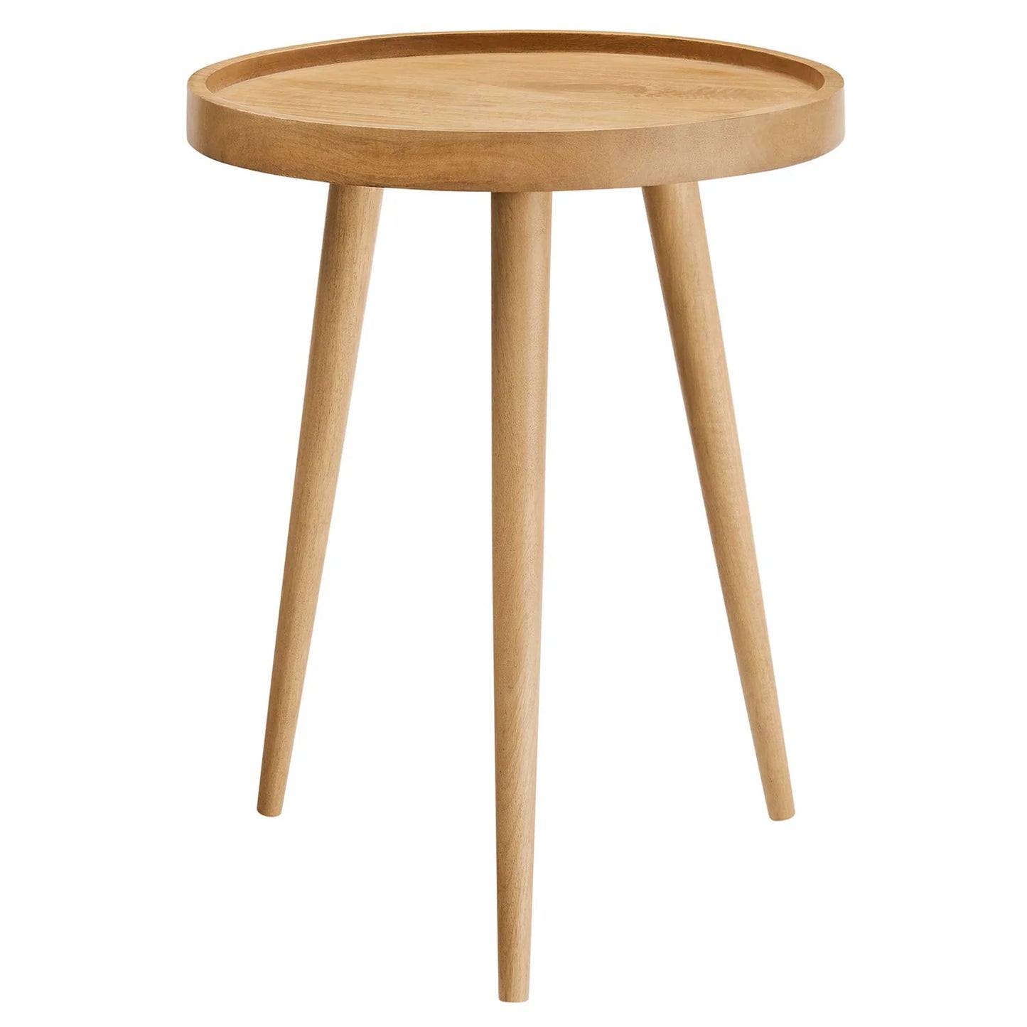 Chiro Modern Mango Wood Side Table with Tray Top & Splayed Legs – Sleek and Functional Accent for Contemporary Living Spaces