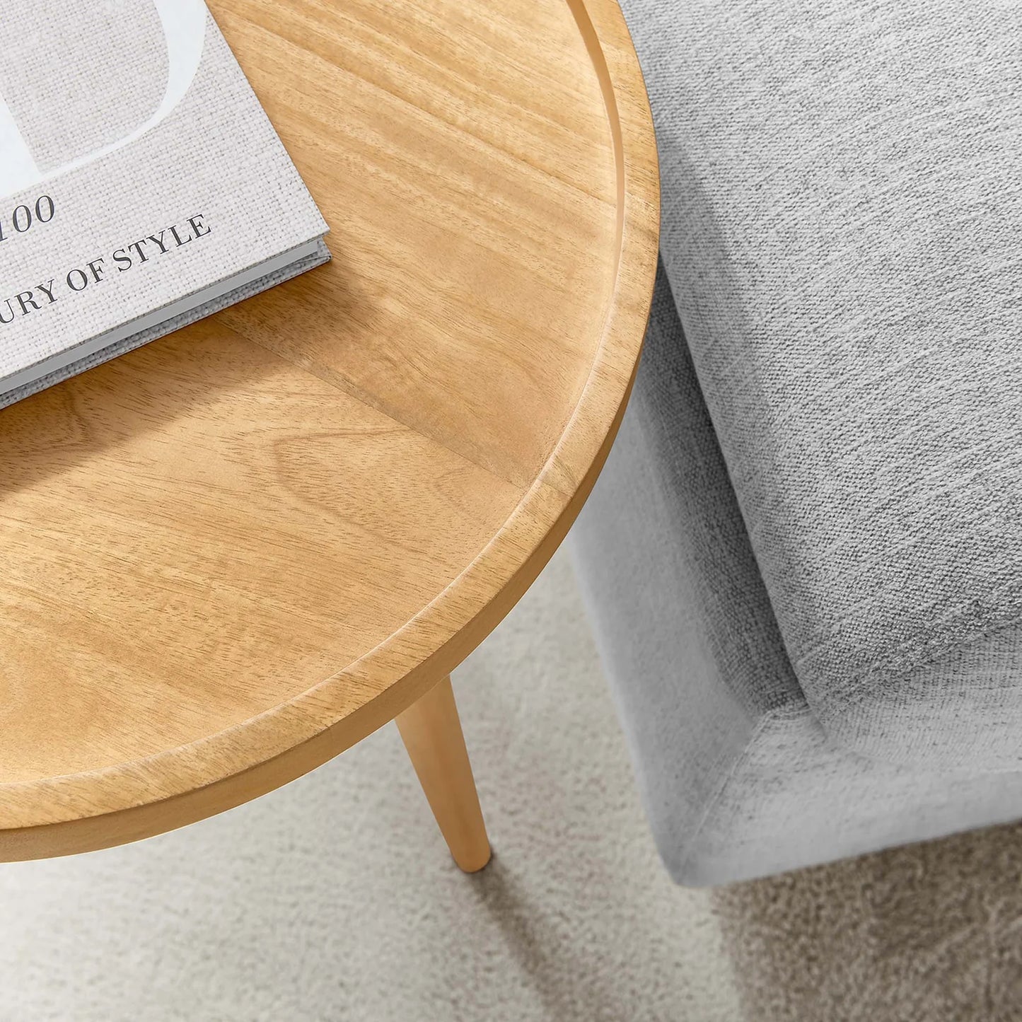 Chiro Modern Mango Wood Side Table with Tray Top & Splayed Legs – Sleek and Functional Accent for Contemporary Living Spaces