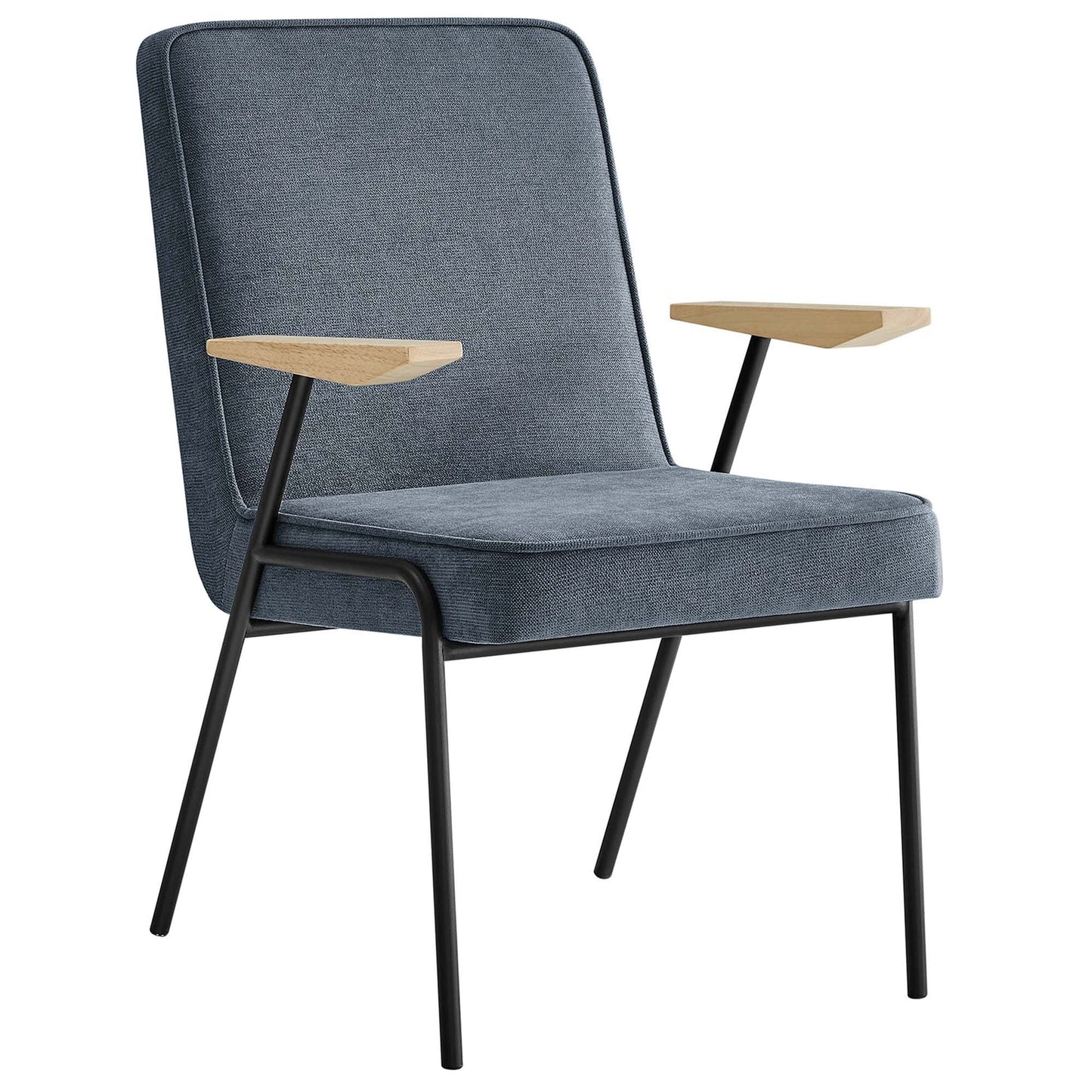Vista Dining Armchair: Mid-Century Style with Foam Padding & Wood Arms β Comfortable and Stylish Seating for Modern Dining Spaces