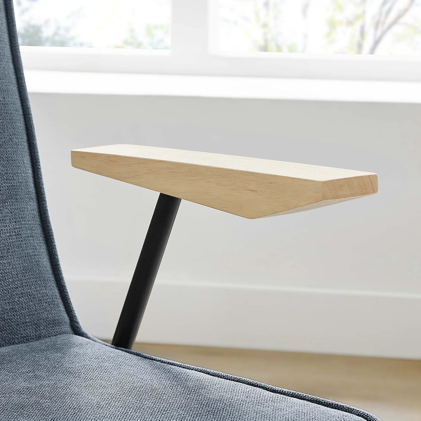 Vista Dining Armchair: Mid-Century Style with Foam Padding & Wood Arms β Comfortable and Stylish Seating for Modern Dining Spaces