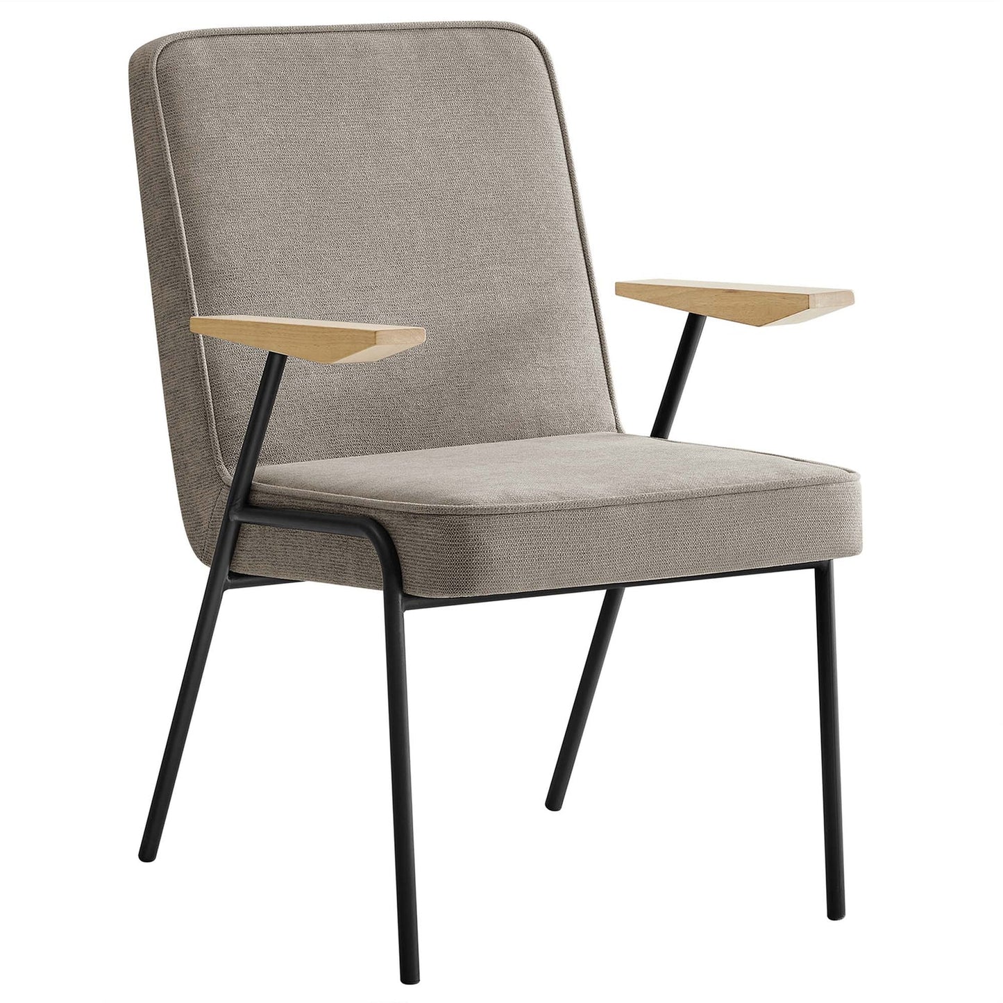 Vista Dining Armchair: Mid-Century Style with Foam Padding & Wood Arms β Comfortable and Stylish Seating for Modern Dining Spaces