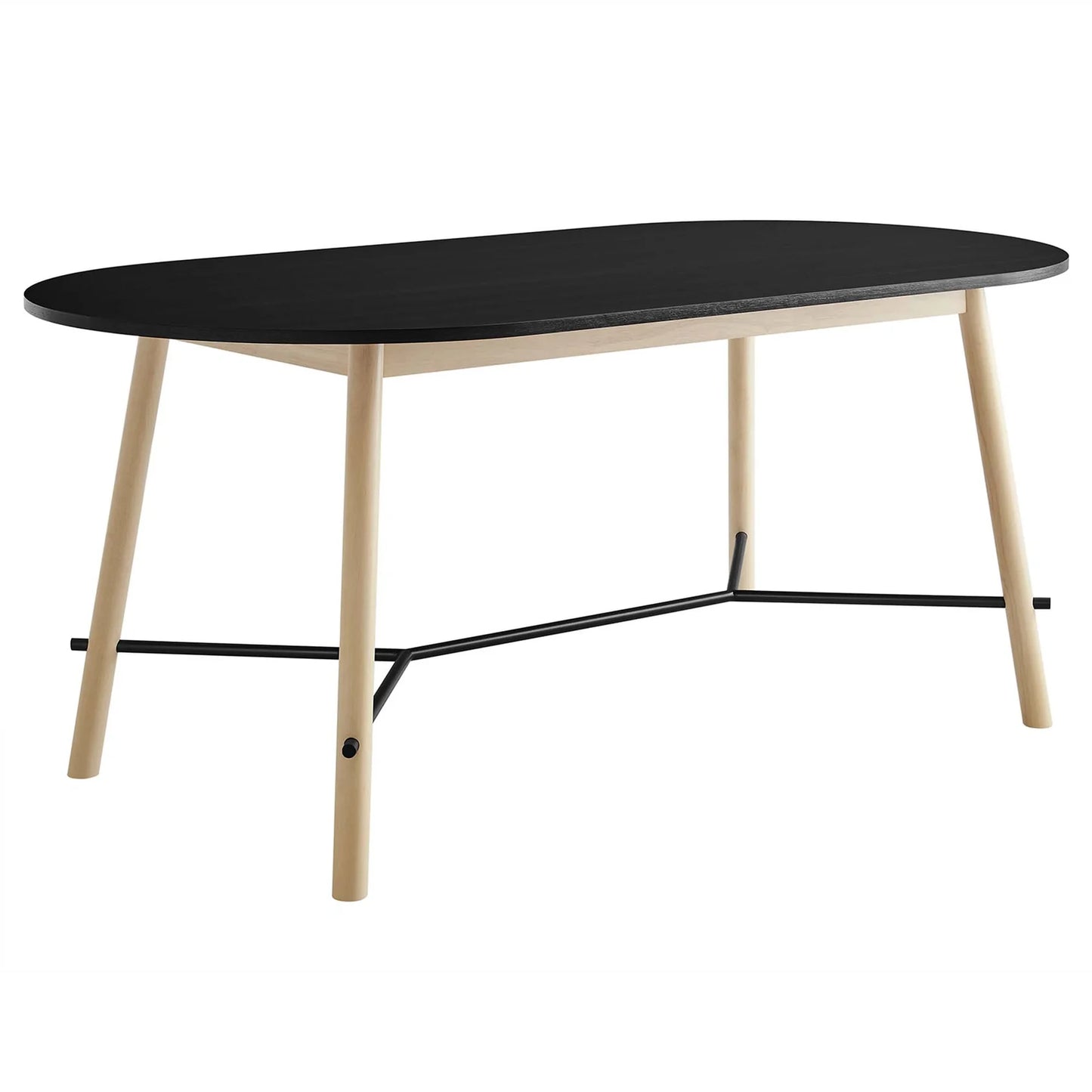 Infuse 71" Wood Grain Dining Table in Black Oak – Elegant and Durable Dining Table for Modern Dining Rooms