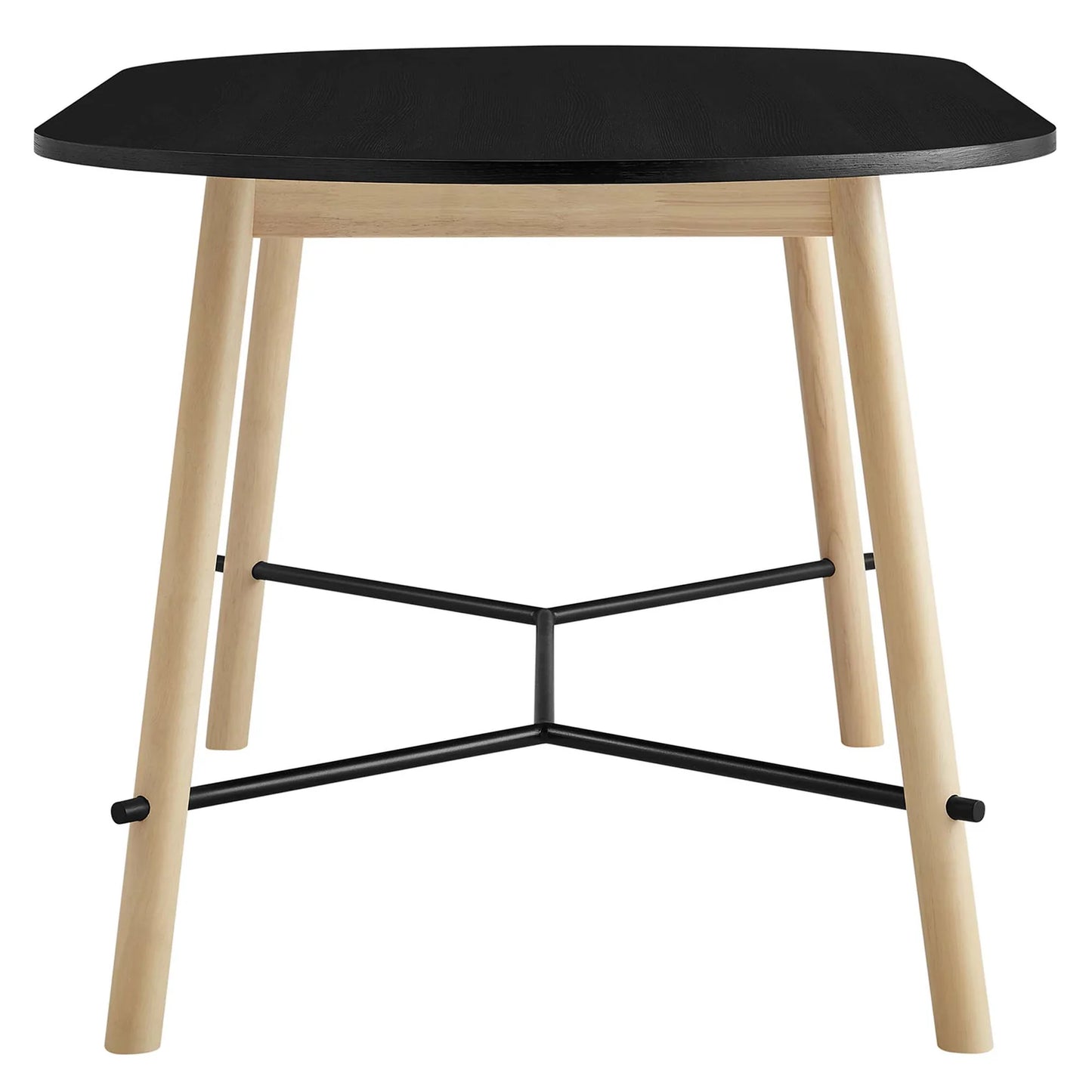 Infuse 71" Wood Grain Dining Table in Black Oak – Elegant and Durable Dining Table for Modern Dining Rooms
