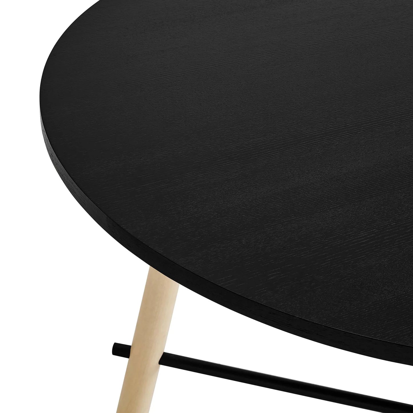 Infuse 71" Wood Grain Dining Table in Black Oak – Elegant and Durable Dining Table for Modern Dining Rooms