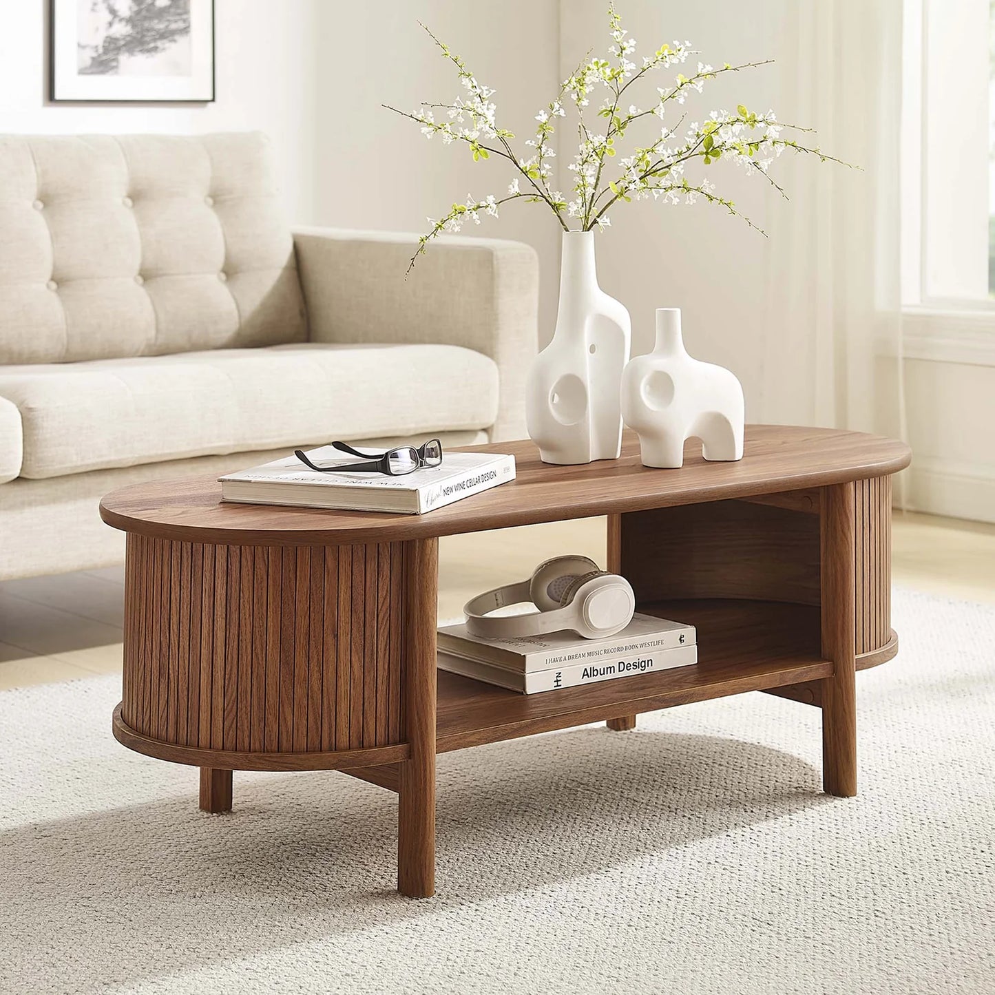 Cadence Oval Coffee Table – Elegant and Functional Living Room Accent Piece