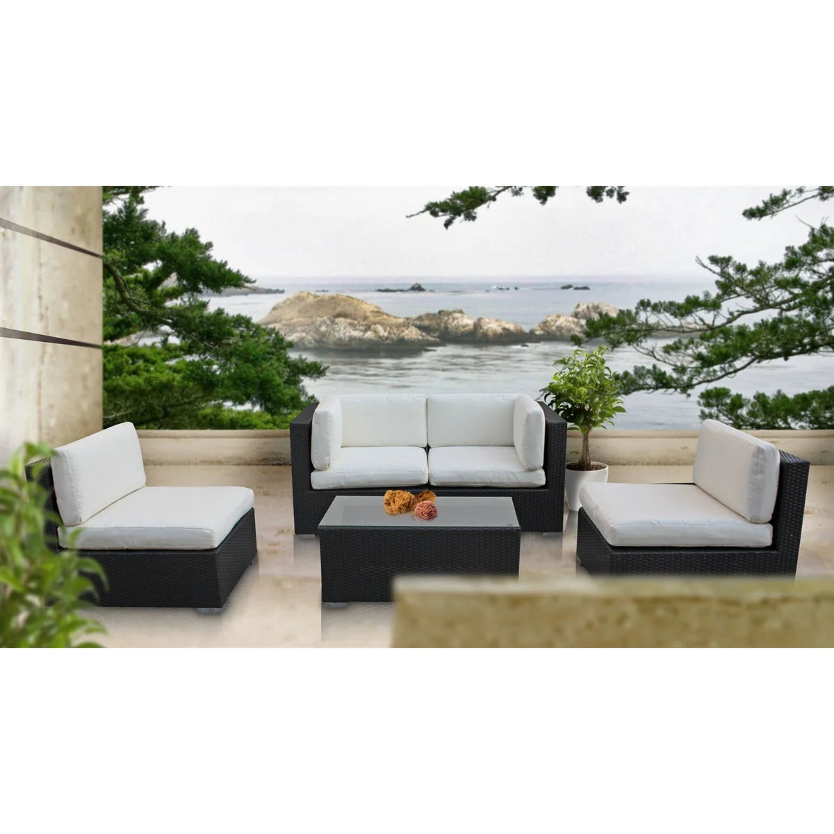 Camfora 5-Piece All-Weather Outdoor Sectional Set with UV-Resistant Cushions β Stylish and Durable Patio Furniture for Comfortable Outdoor Living