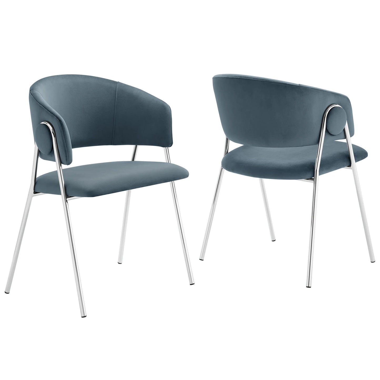Nella Upholstered Heathered Chenille Dining Chairs (Set of 2) – Comfortable and Stylish Seating for Modern Dining Rooms