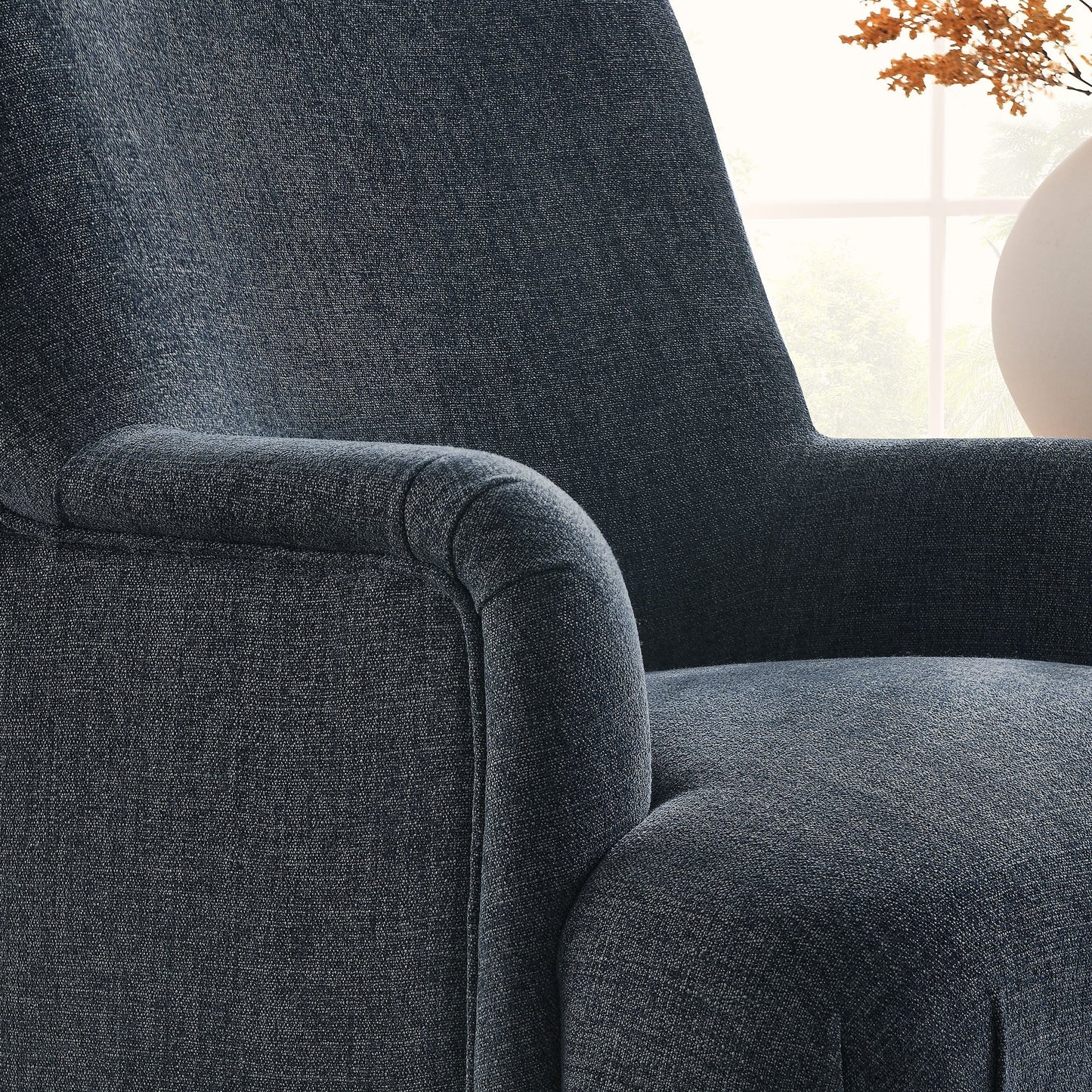 Ellington Fabric Upholstered Accent Armchair – Elegant and Comfortable Chair for Modern Living Spaces
