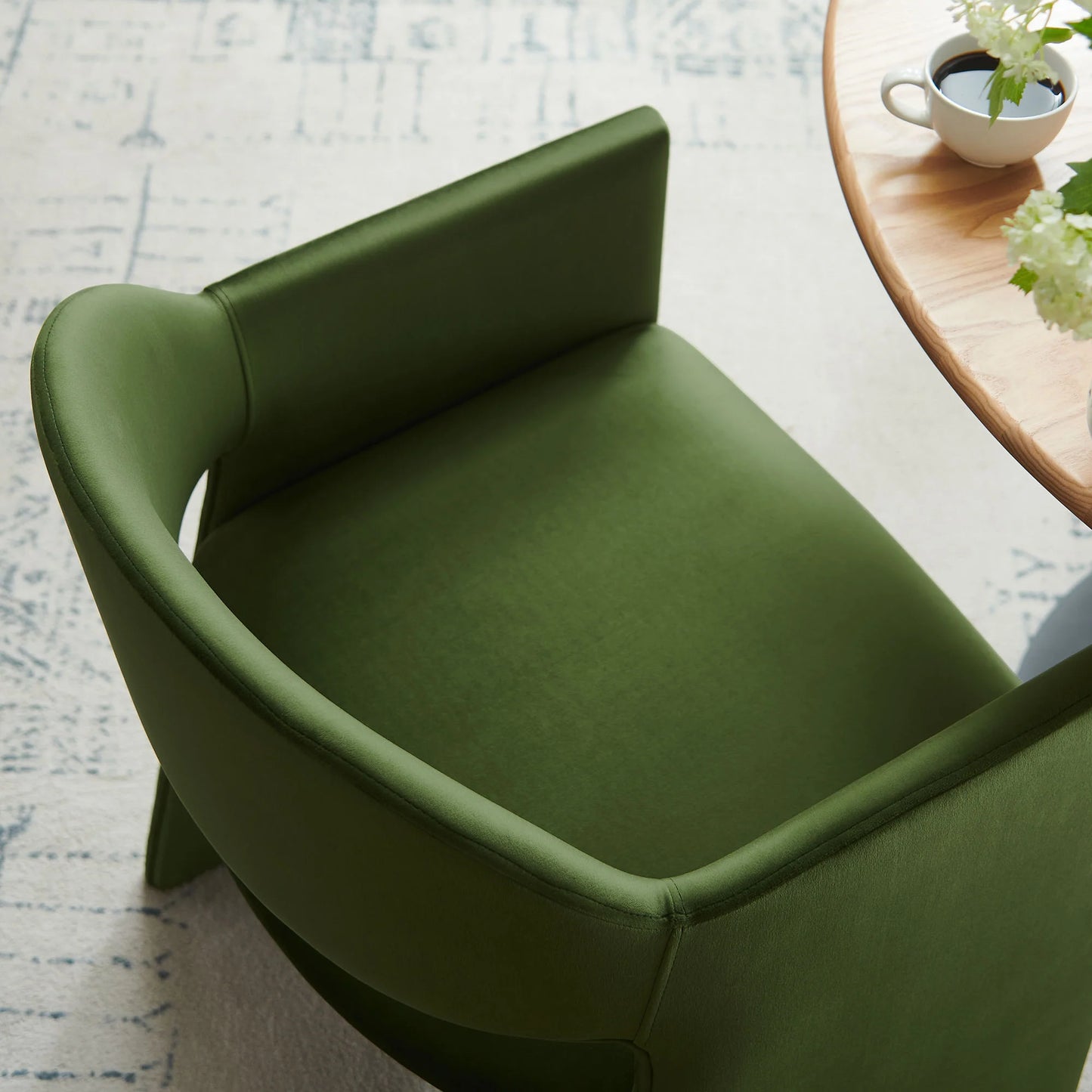 Talia Performance Velvet Dining Armchair – Elegant and Durable Upholstered Chair for Modern Dining Spaces
