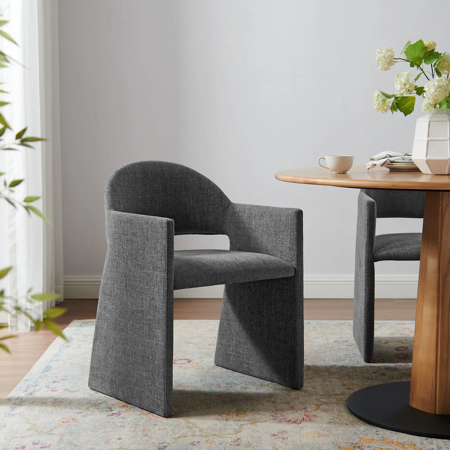 Talia Performance Velvet Dining Armchair – Elegant and Durable Upholstered Chair for Modern Dining Spaces