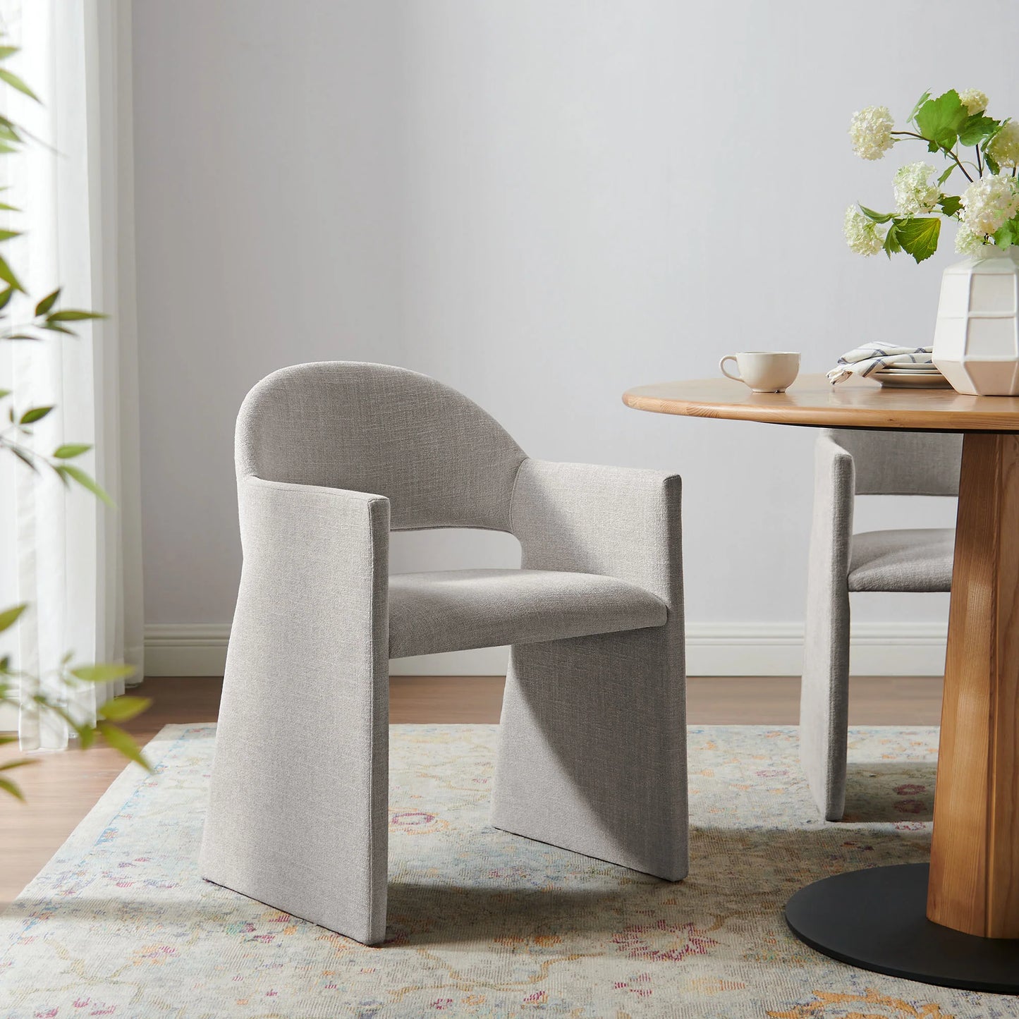 Talia Performance Velvet Dining Armchair – Elegant and Durable Upholstered Chair for Modern Dining Spaces