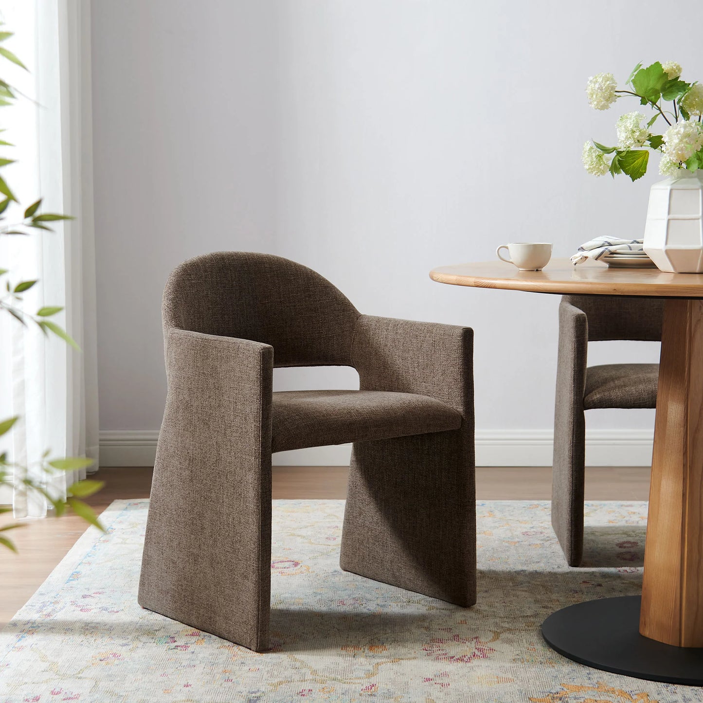 Talia Performance Velvet Dining Armchair – Elegant and Durable Upholstered Chair for Modern Dining Spaces