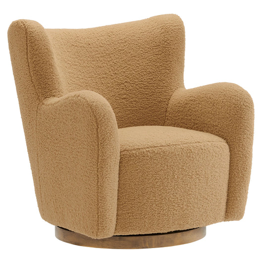 Montrose Wingback Sherpa Swivel Accent Chair β Cozy and Stylish Rotating Chair for Modern Living Spaces