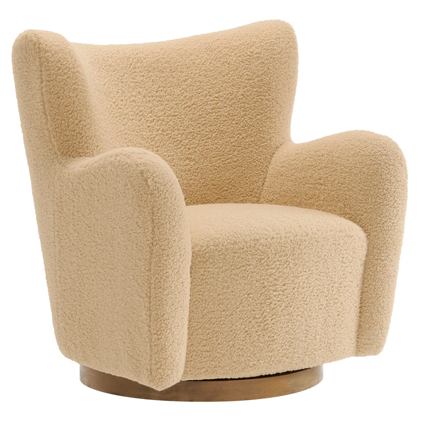 Montrose Wingback Sherpa Swivel Accent Chair – Cozy and Stylish Rotating Chair for Modern Living Spaces