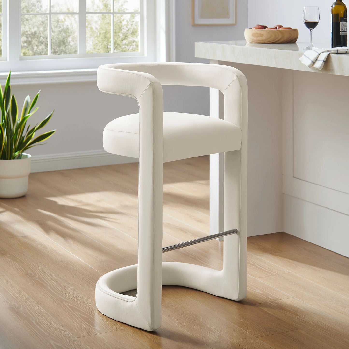 Winslow Performance Velvet Bar Stool β Stylish and Durable Velvet Stool for Contemporary Bars and Kitchens