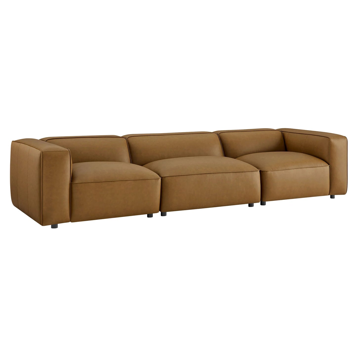 Auren 3-Piece Modular Sofa – Upholstered Vegan Leather Sectional for Modern Living Spaces