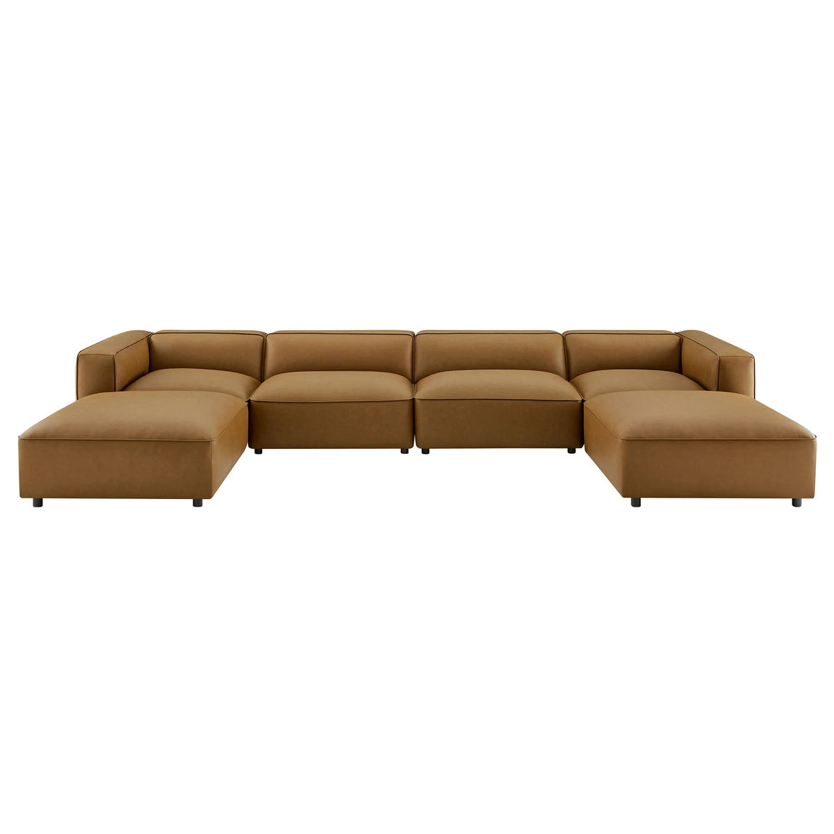 Auren Vegan Leather Sectional Modular Sofa (6-Piece)