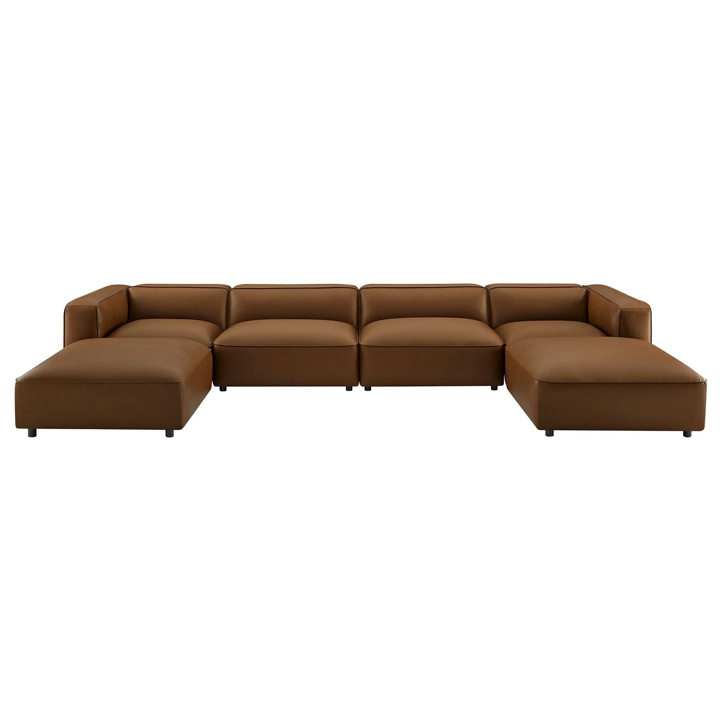 Auren Vegan Leather Sectional Modular Sofa (6-Piece)