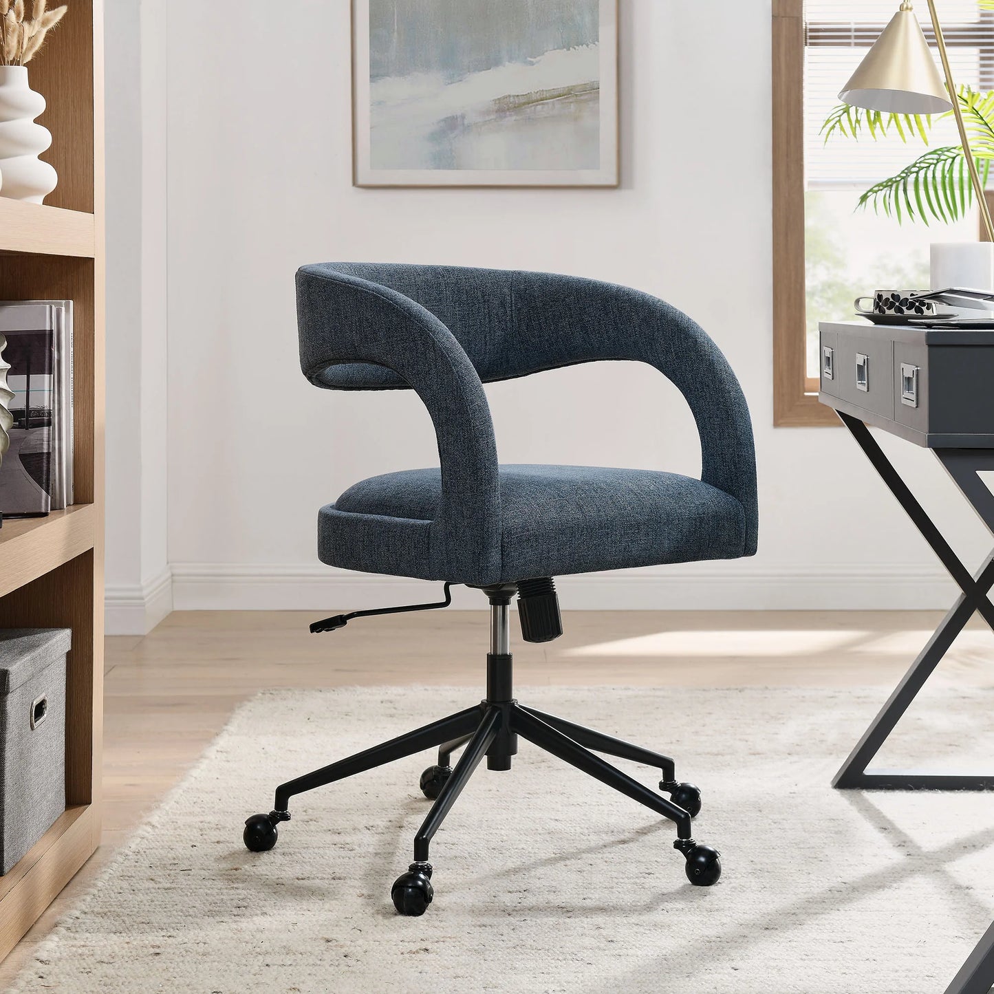 Pinnacle Upholstered Office Chair – Comfortable and Stylish Chair for Home and Office Workspaces