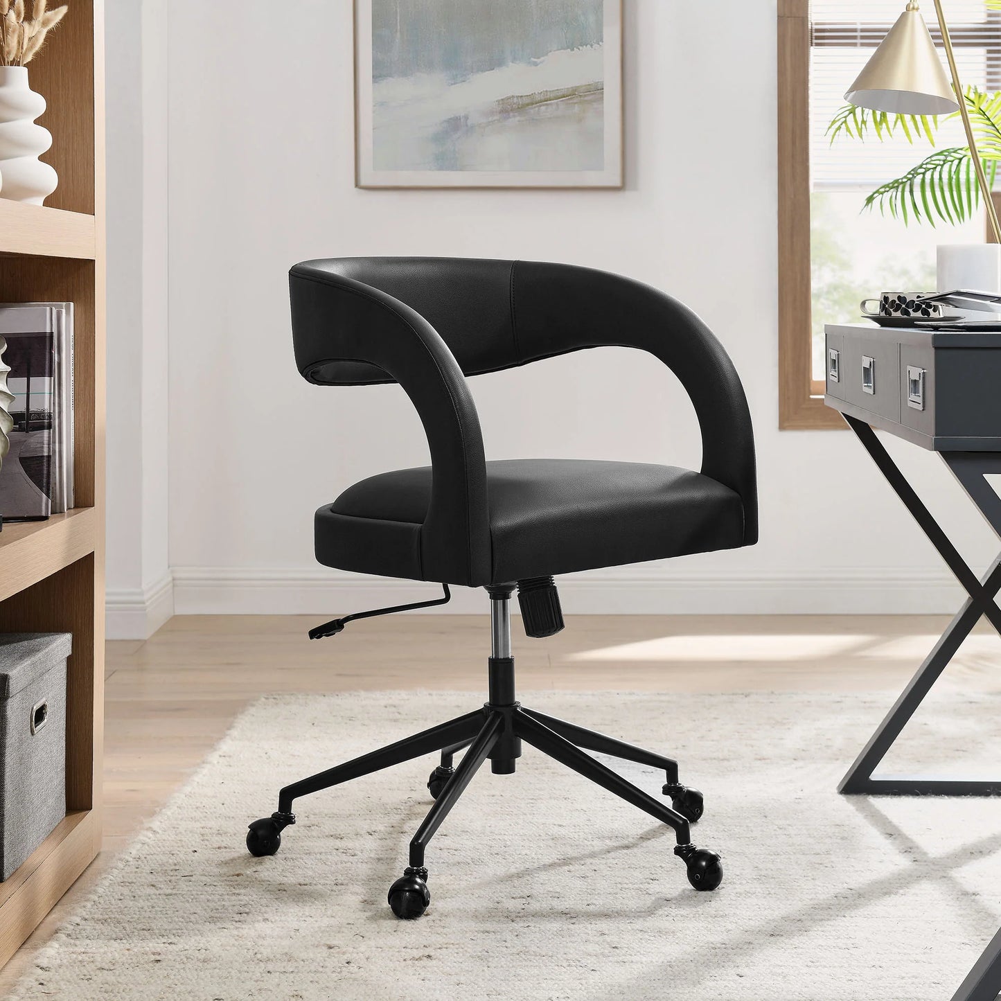 Pinnacle Upholstered Office Chair – Comfortable and Stylish Chair for Home and Office Workspaces