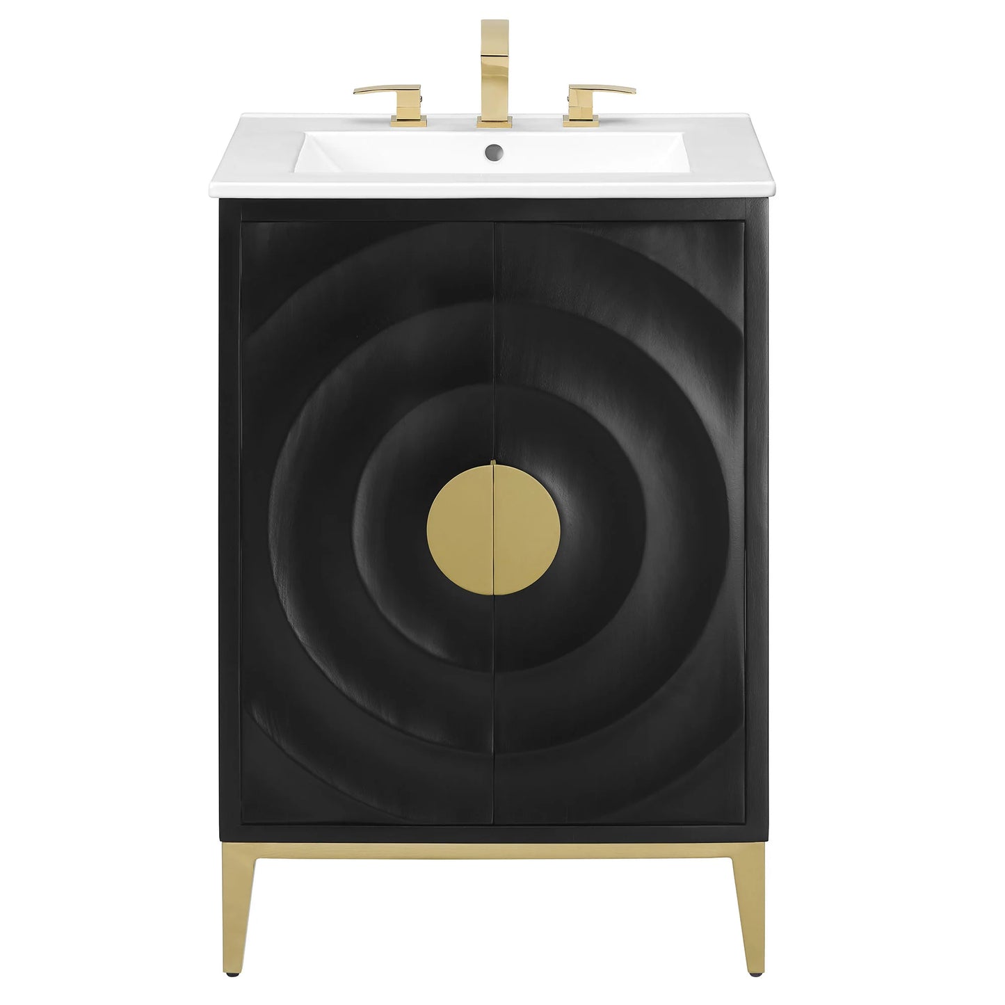 Beau 24" Wood Bathroom Vanity with Basin – Compact and Stylish Sink Cabinet for Modern Bathrooms