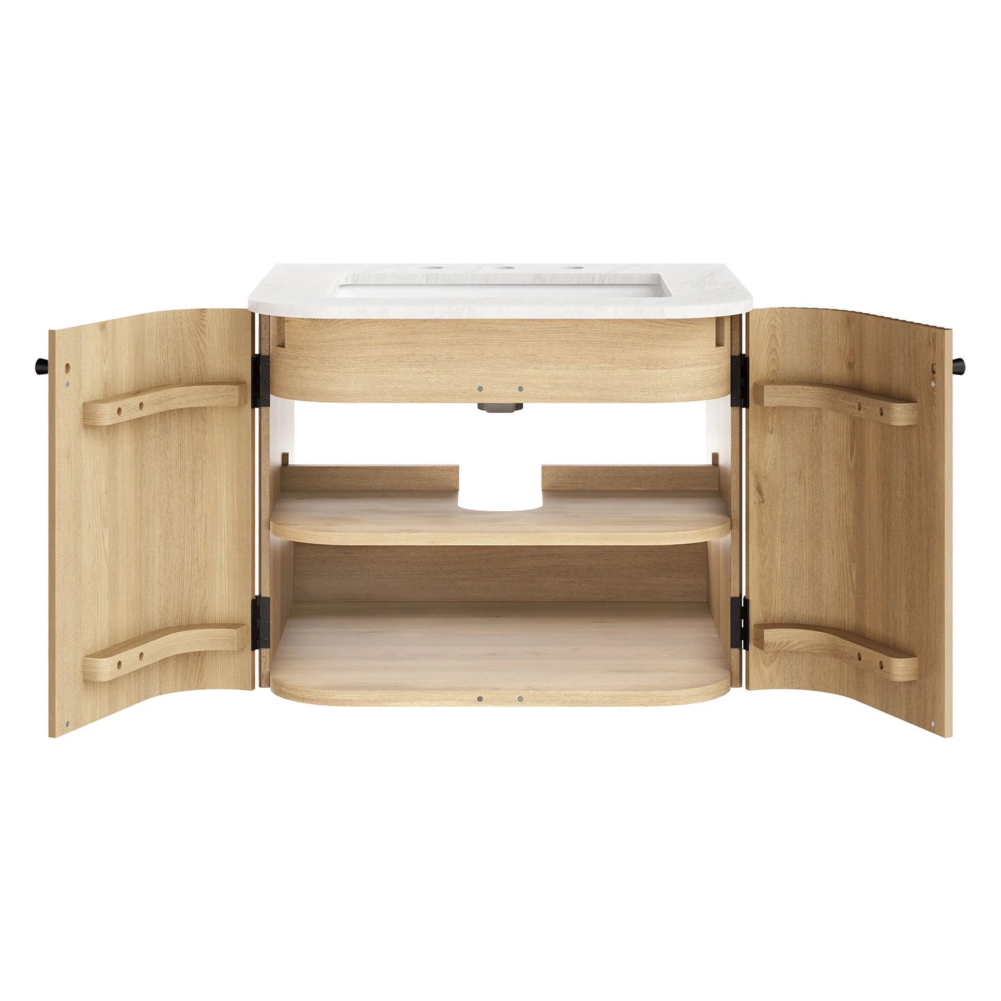 Zia 24" Wall-Mount Bathroom Vanity – Compact Modern Design with Marble Sink