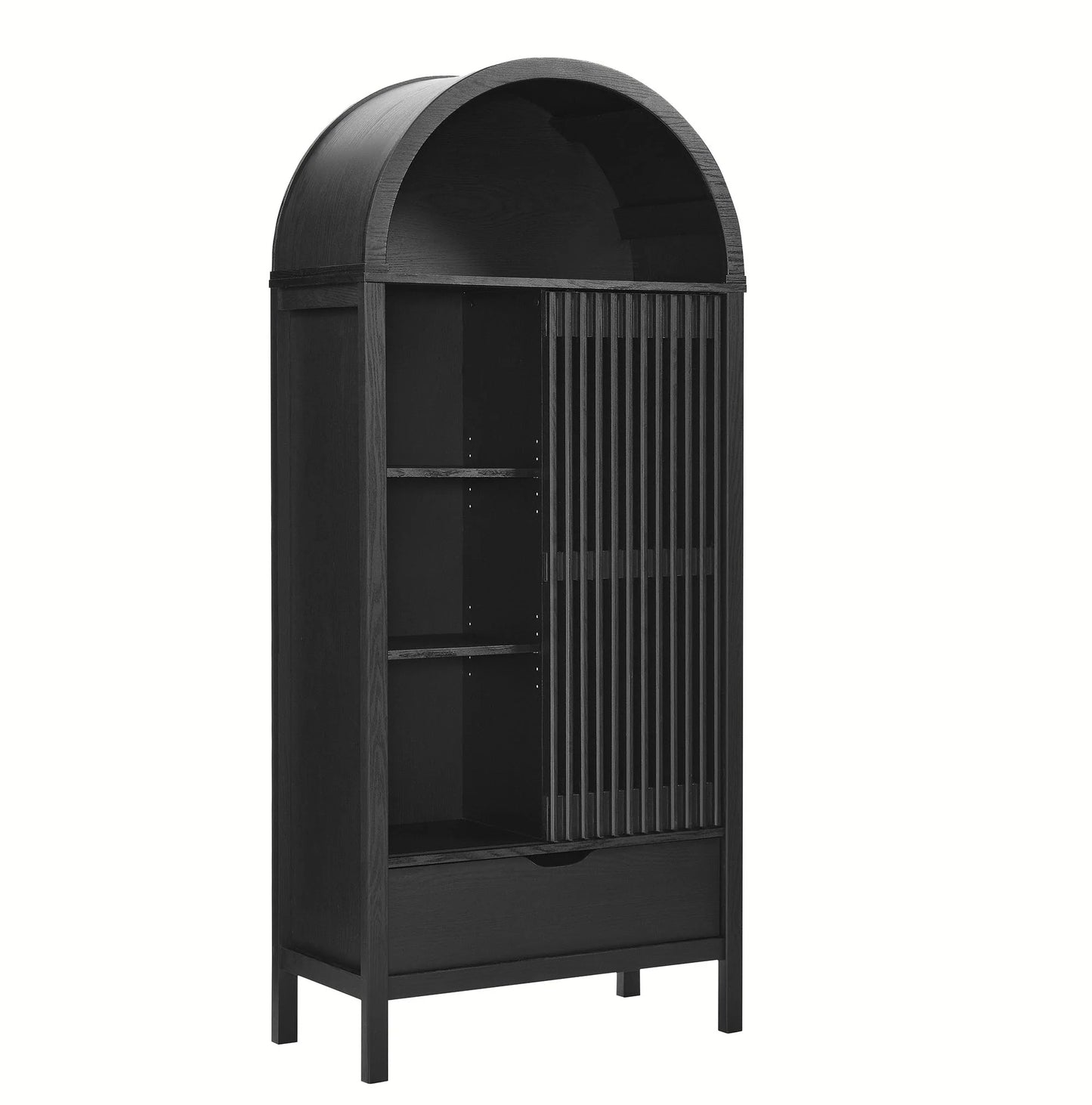 Vaughn 71" Arched Storage Display Cabinet – Elegant and Spacious Storage Solution for Modern Homes