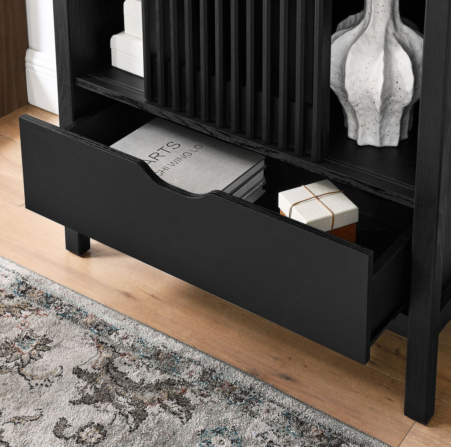 Vaughn 71" Arched Storage Display Cabinet – Elegant and Spacious Storage Solution for Modern Homes