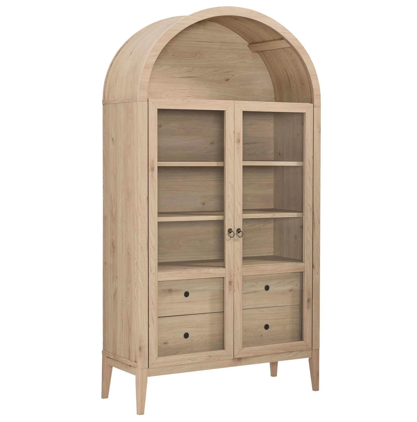 Nolan 74" Tall Arched Storage Display Cabinet – Elegant and Spacious Storage Solution for Modern Homes
