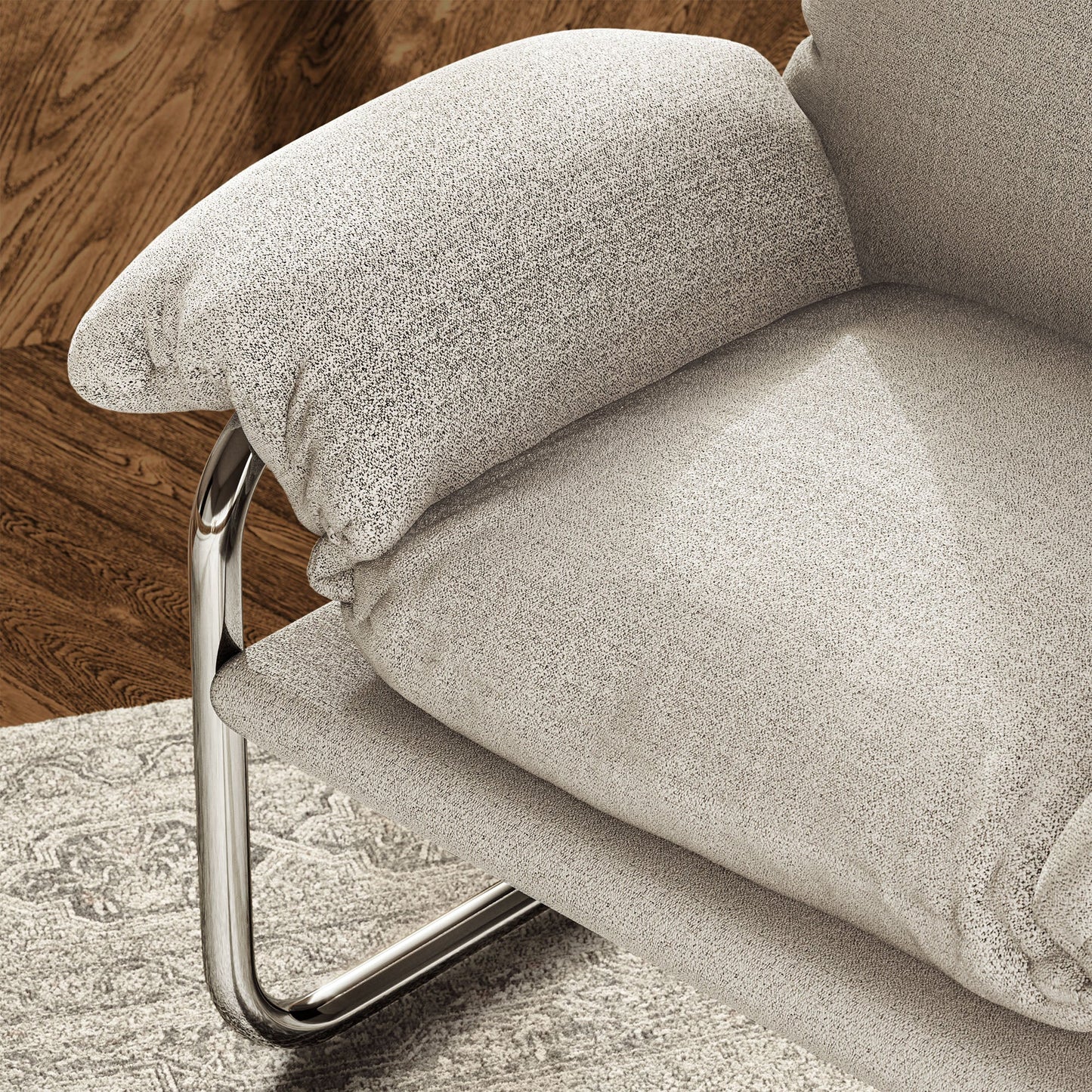 Ansel Boucle Fabric Accent Chair – Cozy and Stylish Lounge Chair for Modern Living Rooms