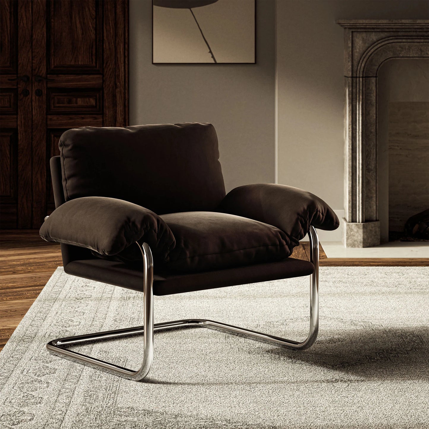 Ansel Boucle Fabric Accent Chair – Cozy and Stylish Lounge Chair for Modern Living Rooms