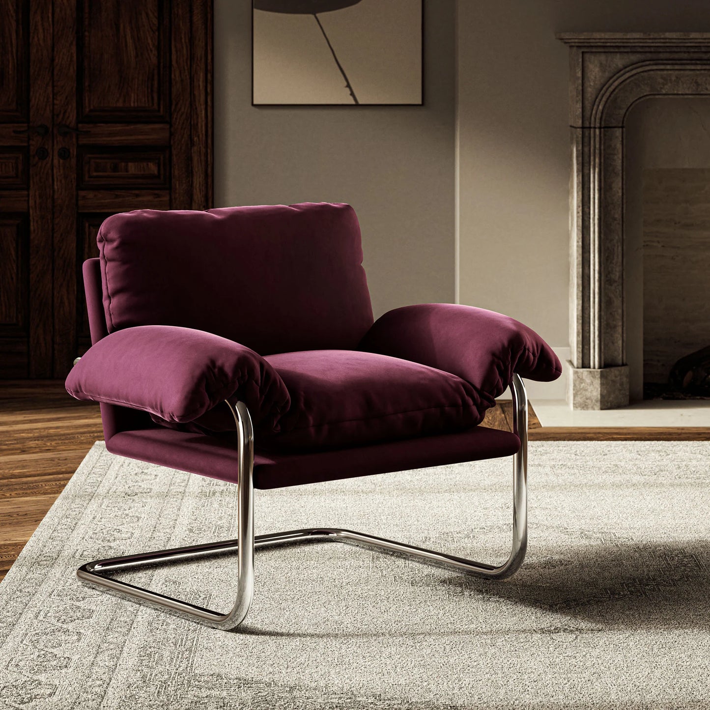 Ansel Boucle Fabric Accent Chair – Cozy and Stylish Lounge Chair for Modern Living Rooms