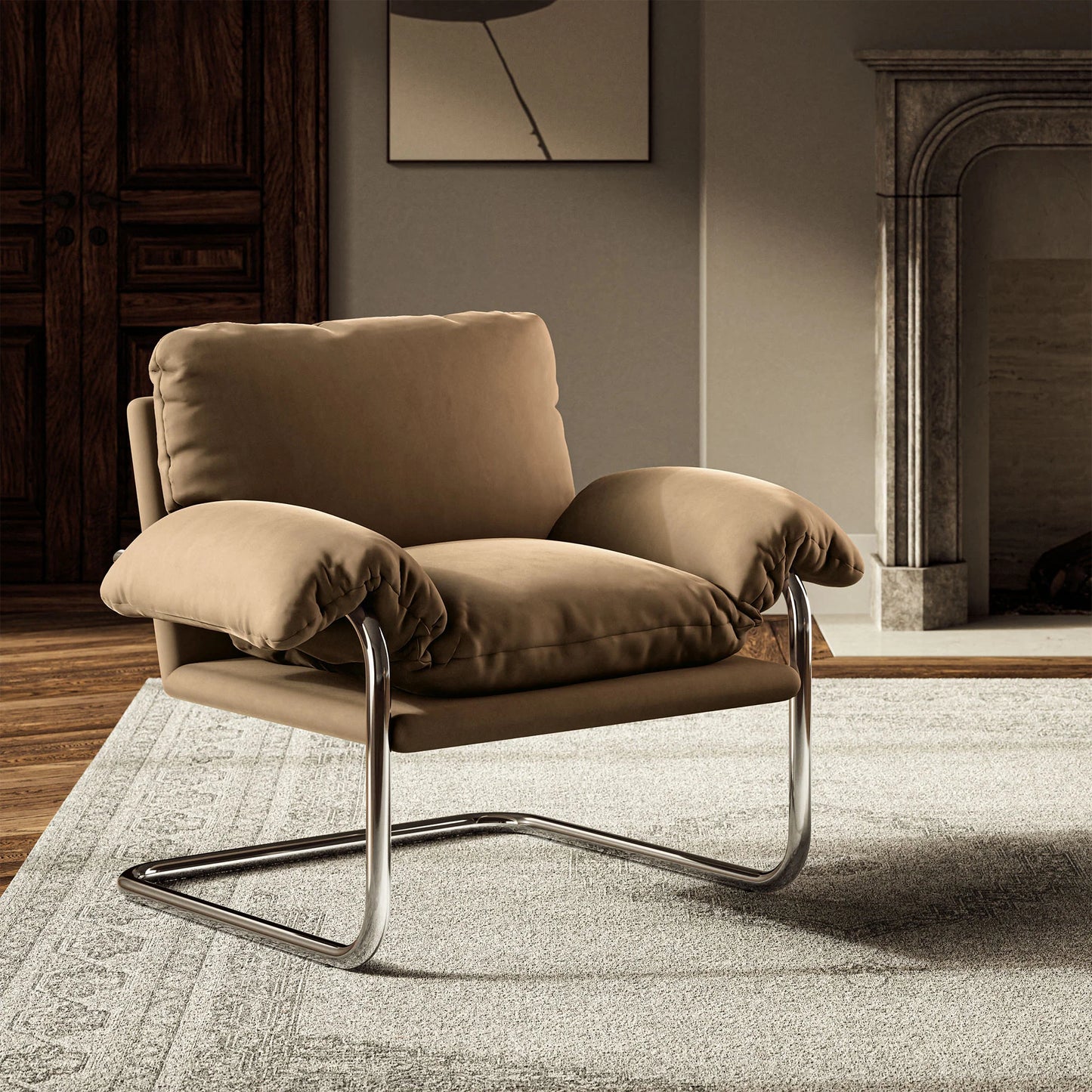 Ansel Boucle Fabric Accent Chair – Cozy and Stylish Lounge Chair for Modern Living Rooms