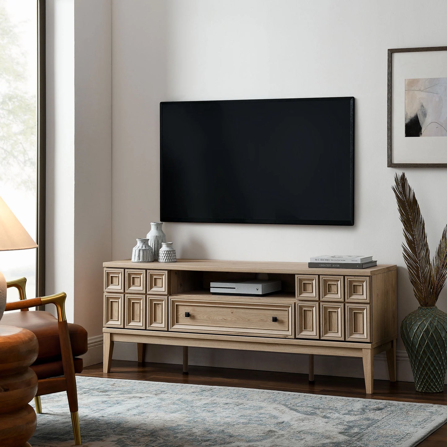 Samos 59" TV Stand – Modern and Sleek Entertainment Center for Living Rooms